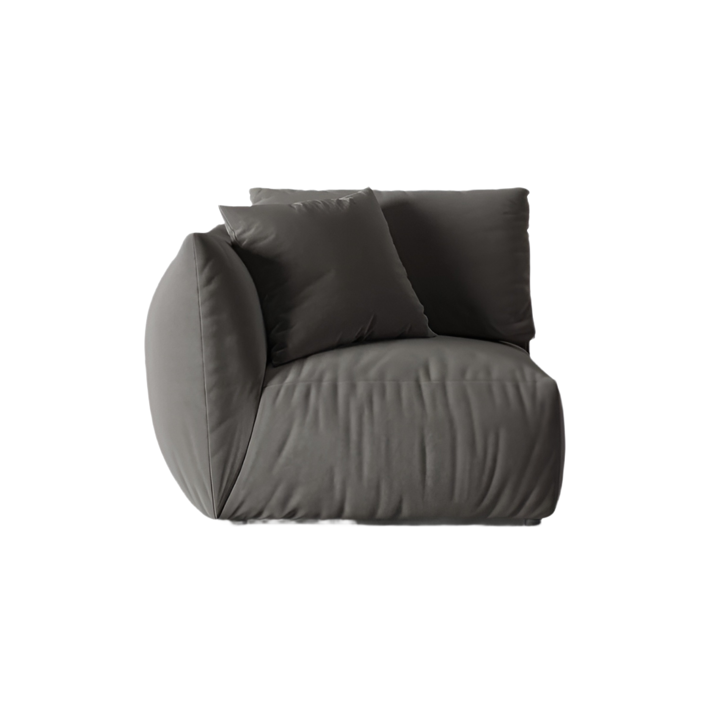 Sofa modułowa aksamitna CHRIS - element lewostronny ciemnoszary – Micadoni