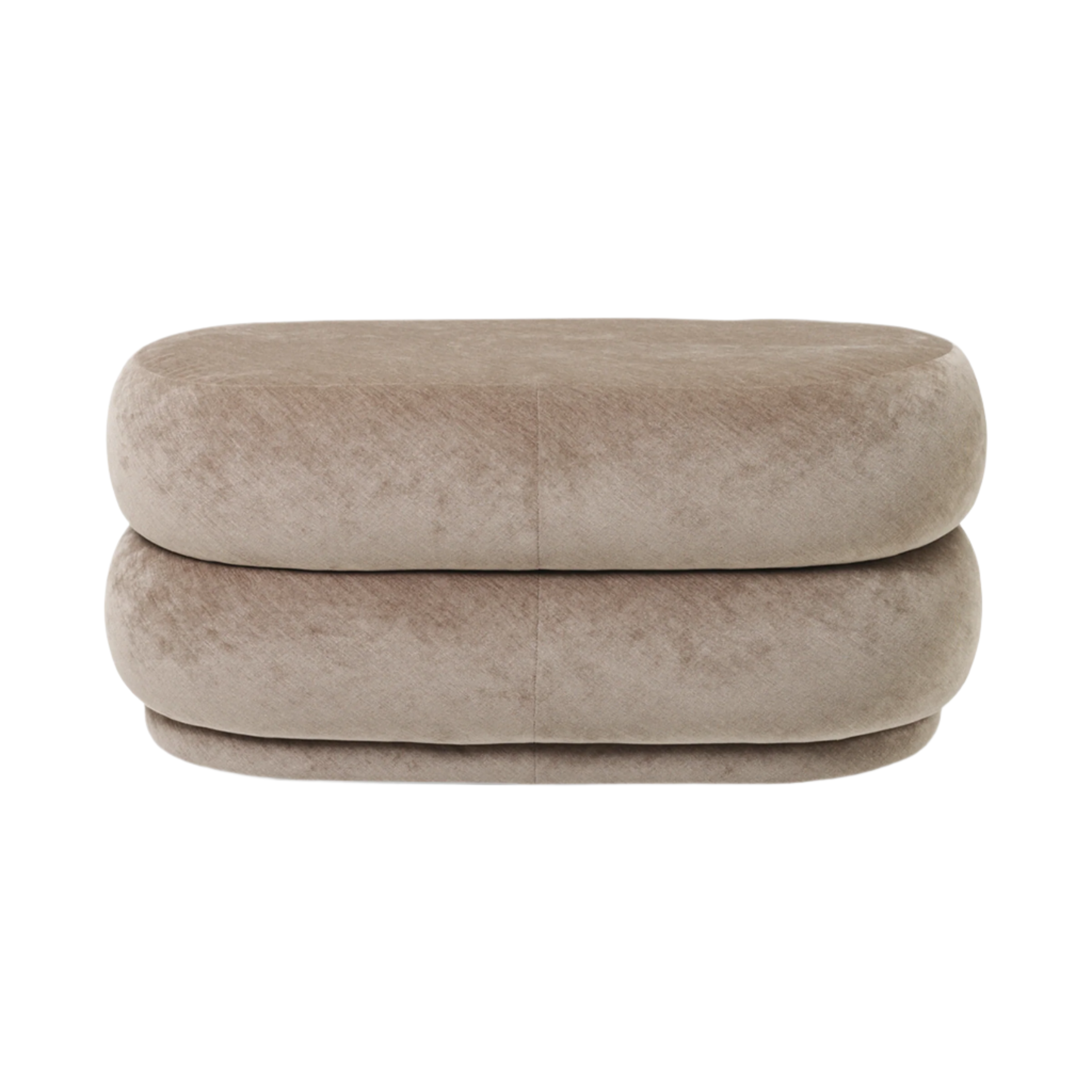 Beige OVAL Pouf