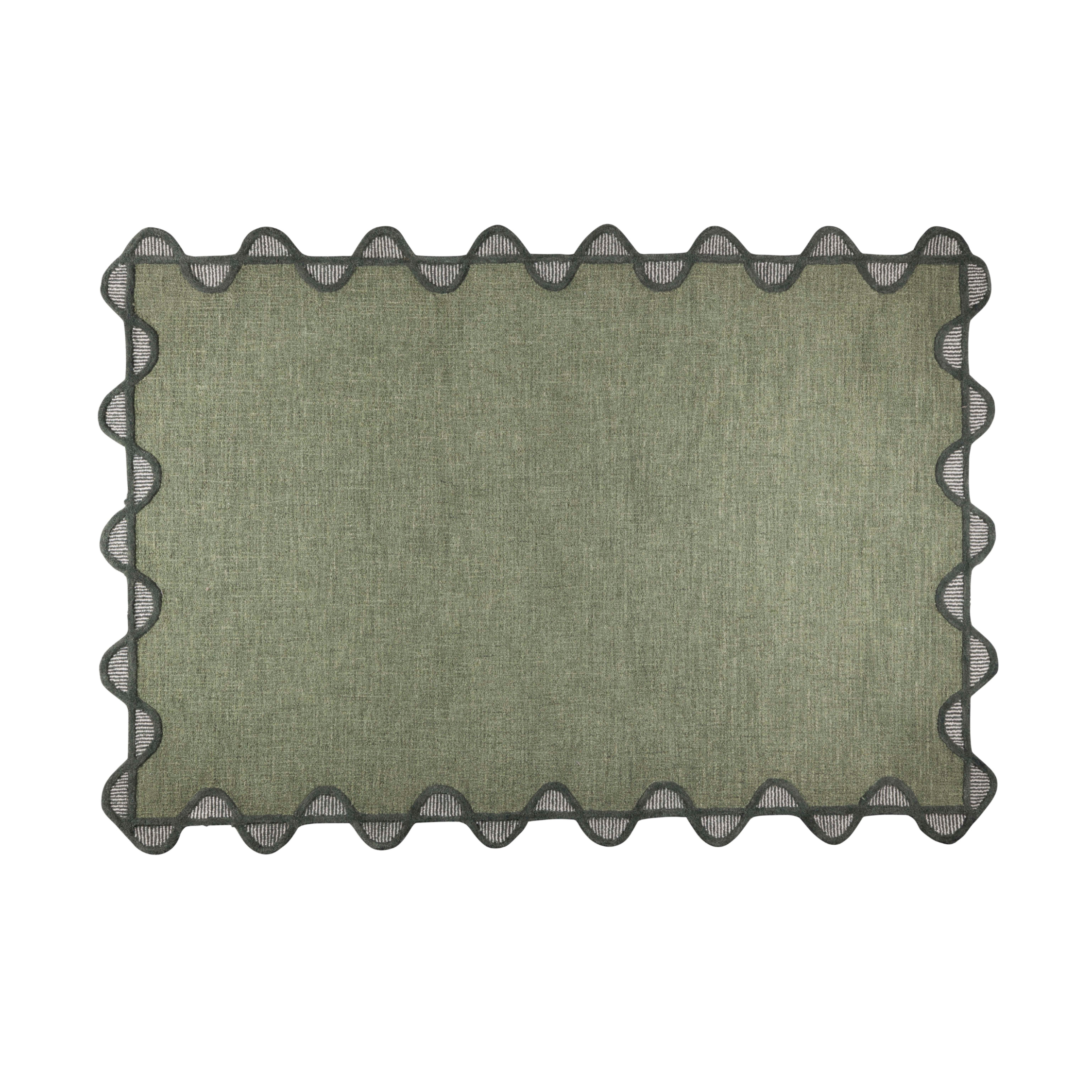 SUGAR LINES Green Rug