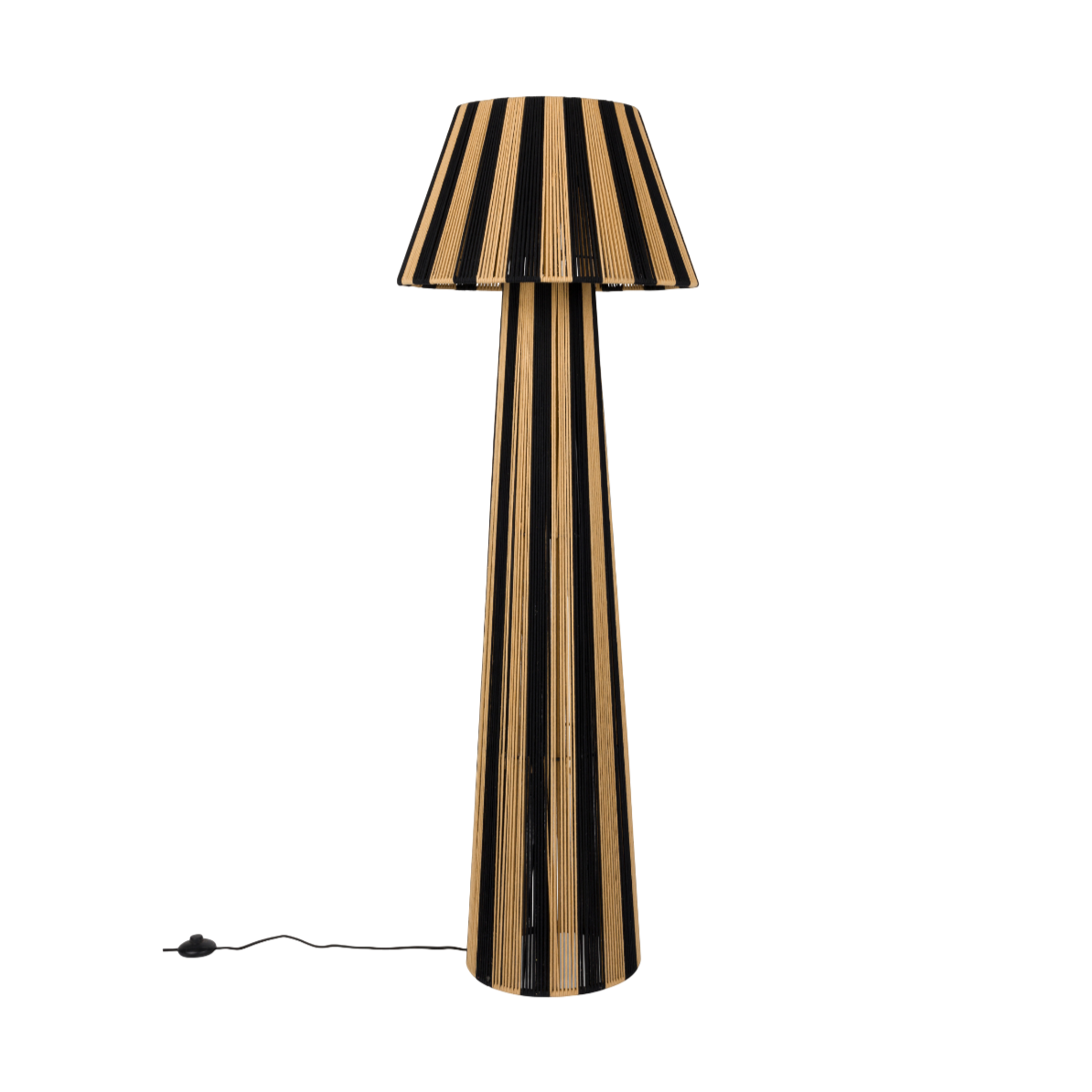 Vloerlamp STRIPE IT UP lichtbruin met zwart