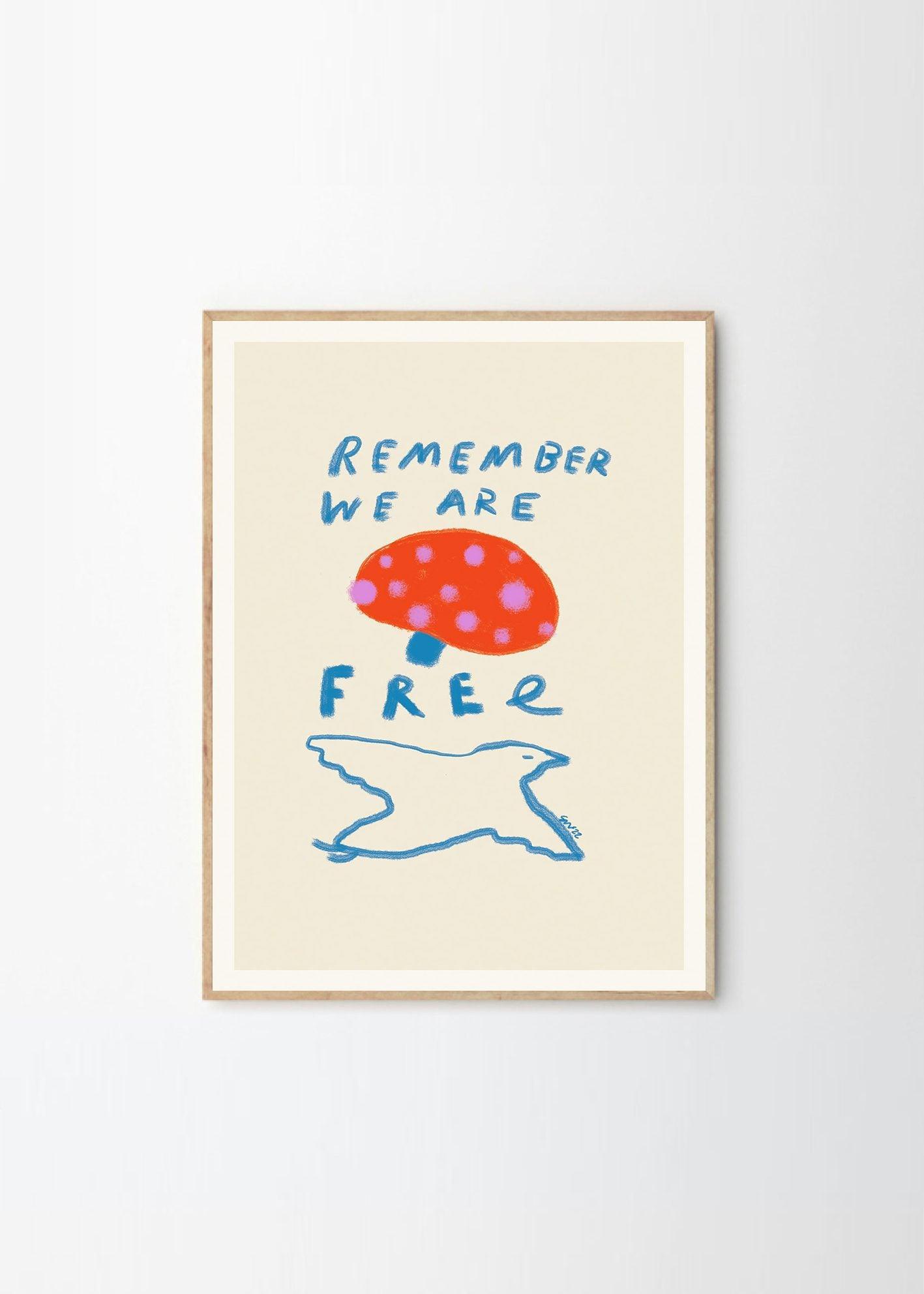 Grafika artystyczna REMEMBER YOU ARE FREE The Poster Club Eye on Design