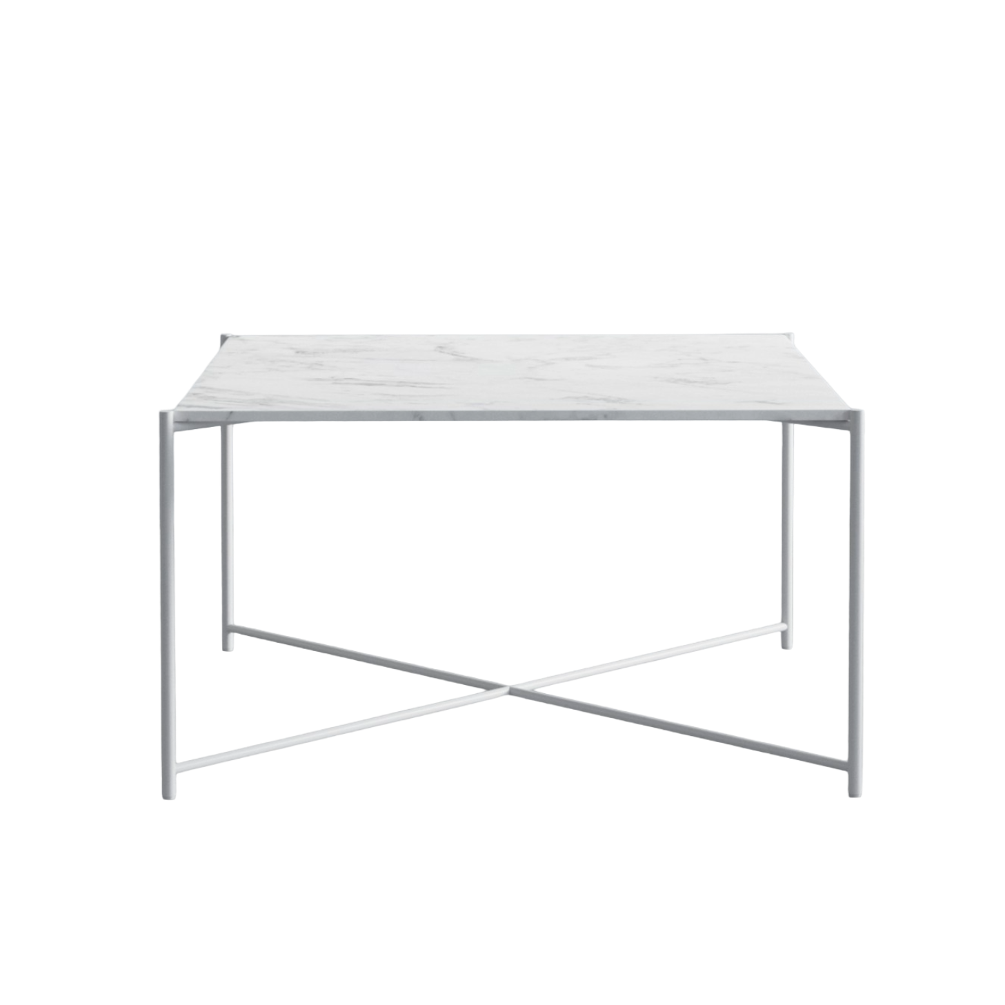 Salontafel HARRY met een marmeren blad en een stalen basis