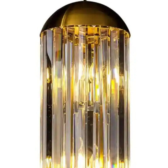 Pendelleuchte SILA aus Kristall mit braunem Finish