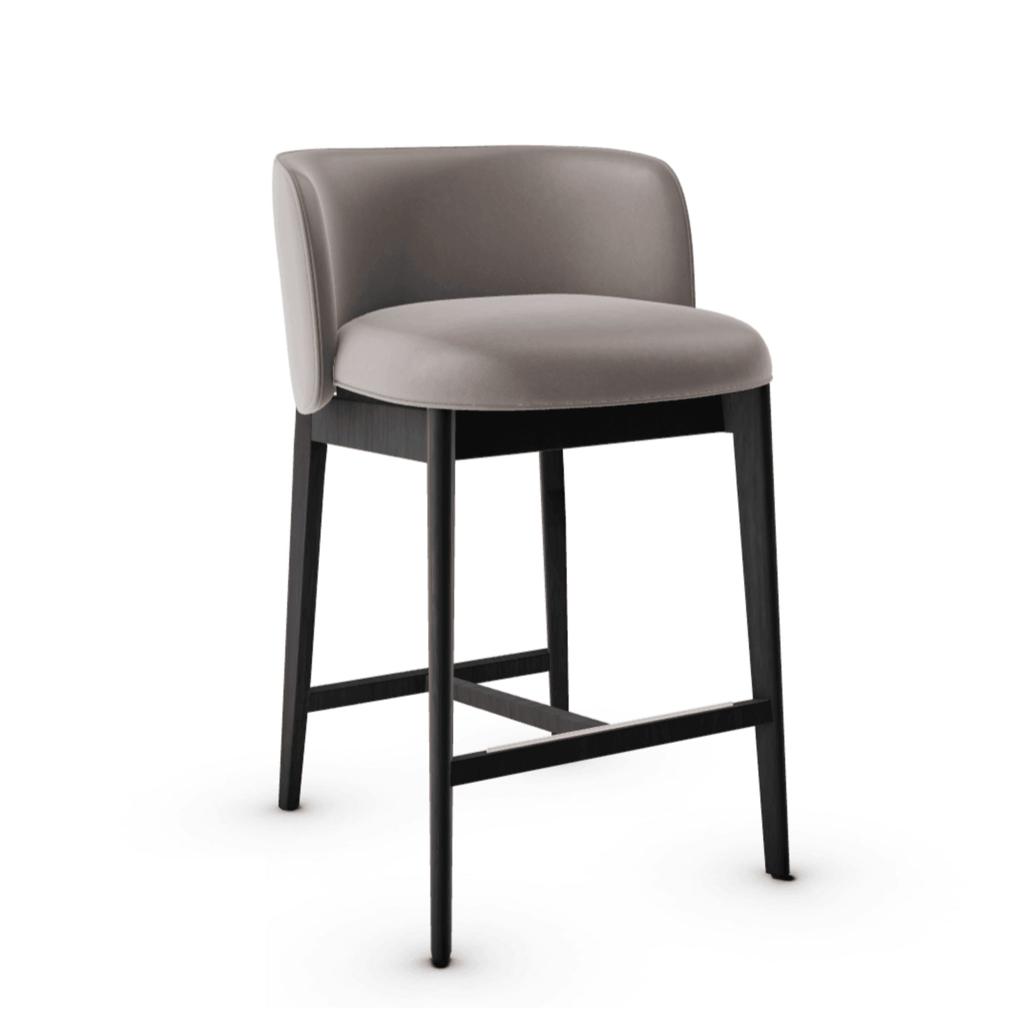 Hoker ABREY ekoskóra ciemnobeżowy Calligaris matowa czerń Eye on Design