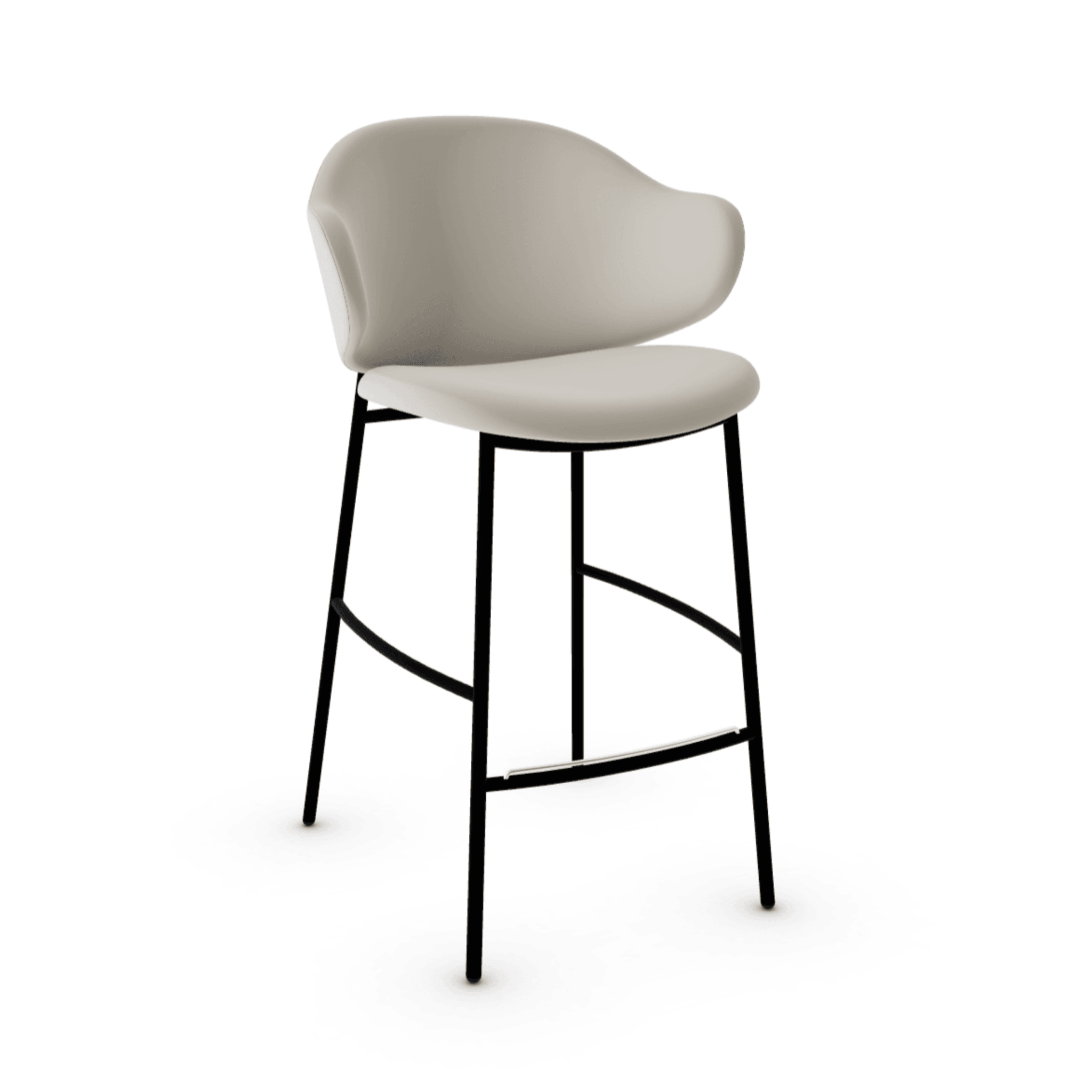 Hoker aksamitny HOLLY kremowy Calligaris matowa czerń Eye on Design