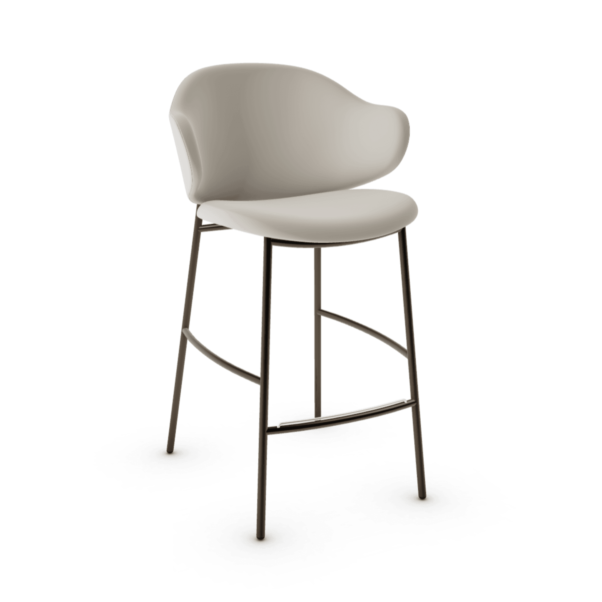 Hoker aksamitny HOLLY kremowy Calligaris matowy brąz Eye on Design