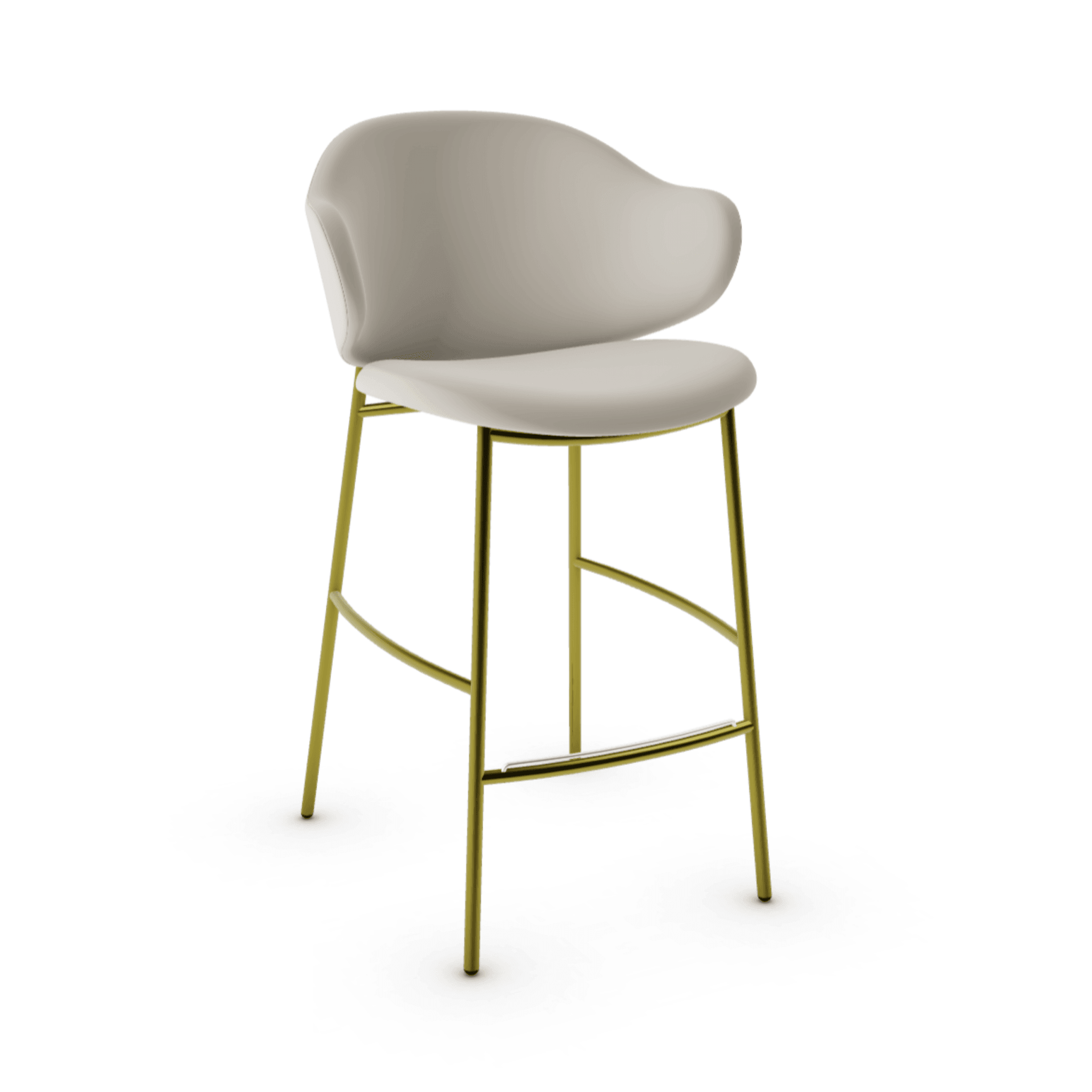 Hoker aksamitny HOLLY kremowy Calligaris matowy mosiądz Eye on Design