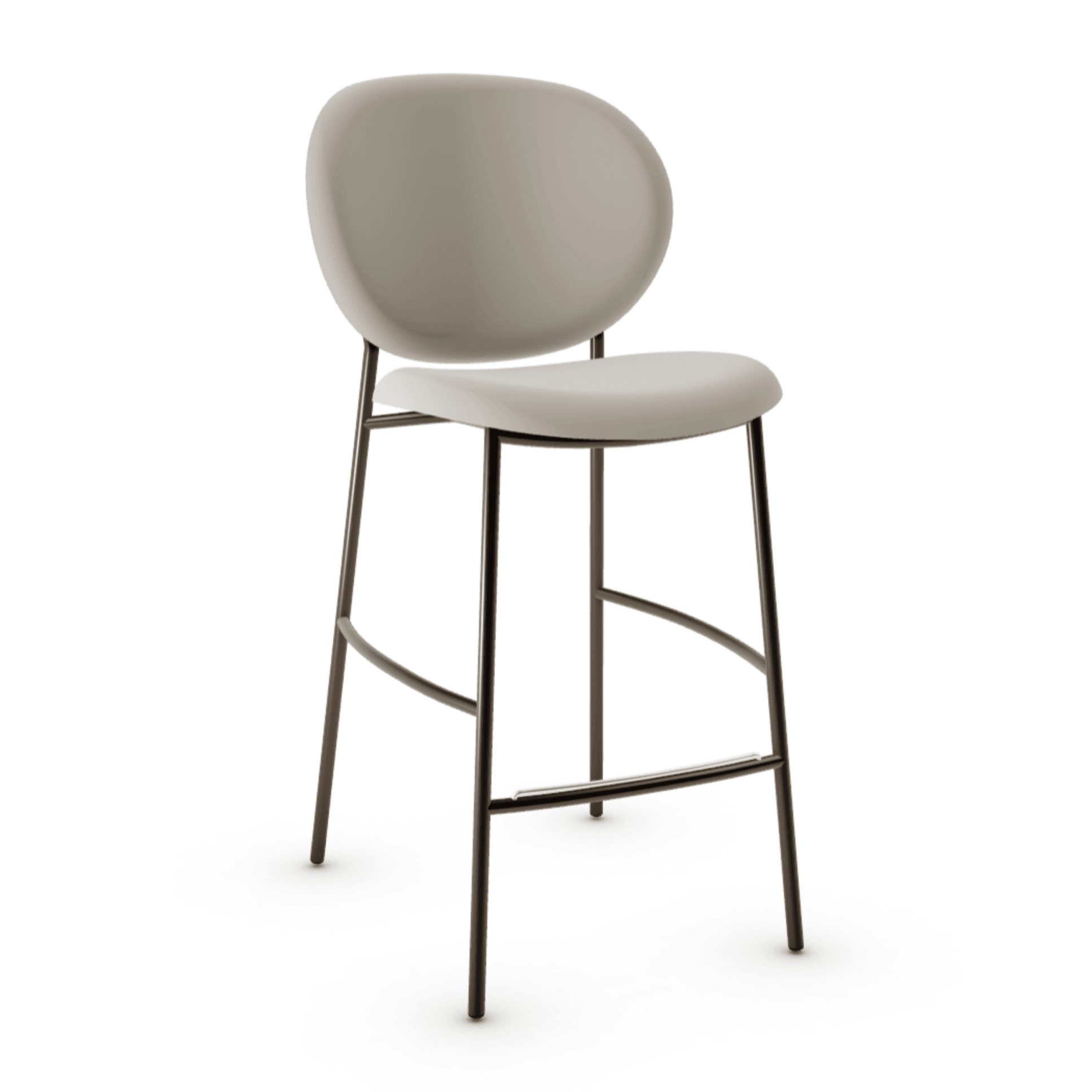 Hoker aksamitny INÈS kremowy Calligaris matowy brąz Eye on Design