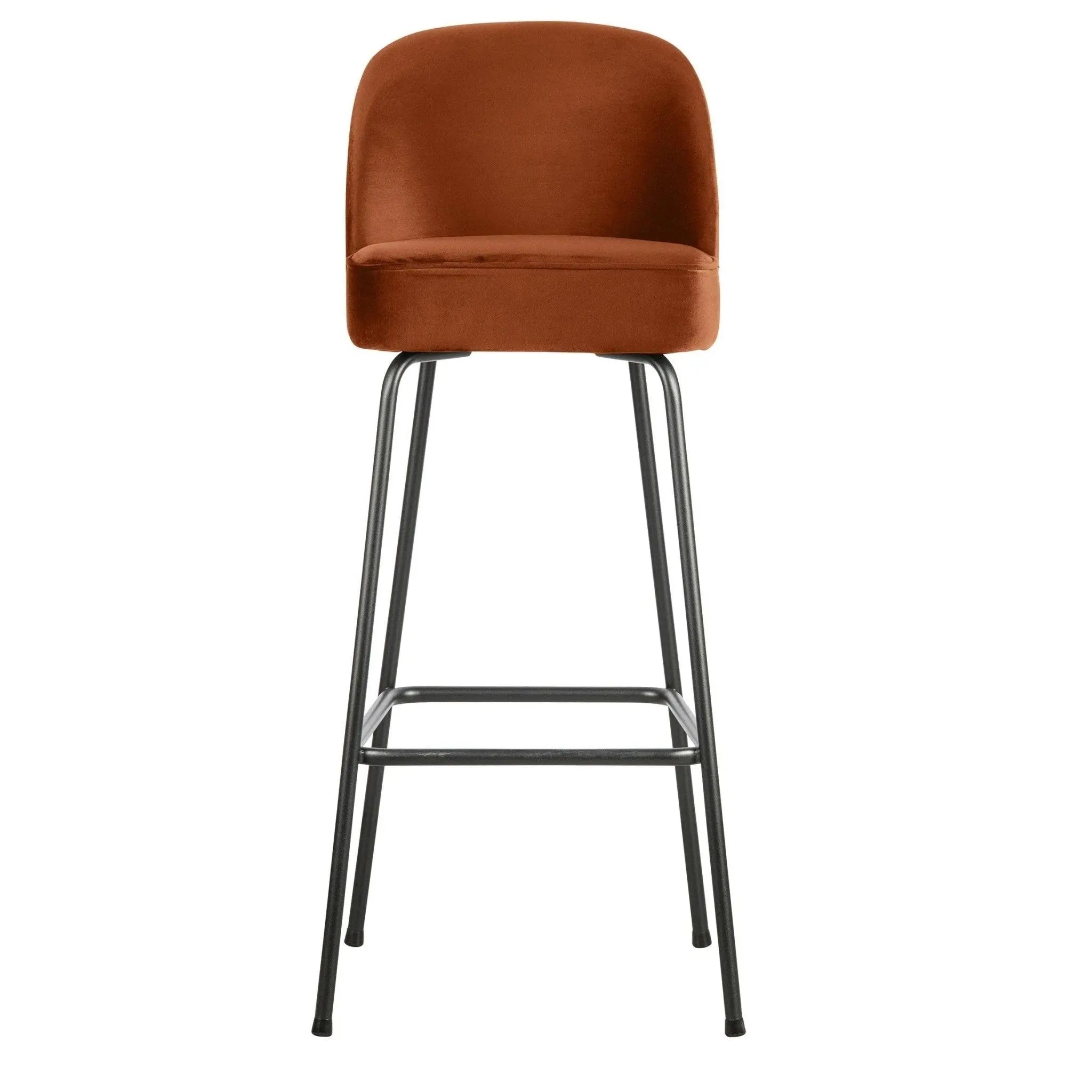 Hoker aksamitny VOGUE rdzawy – styl minimalistyczny