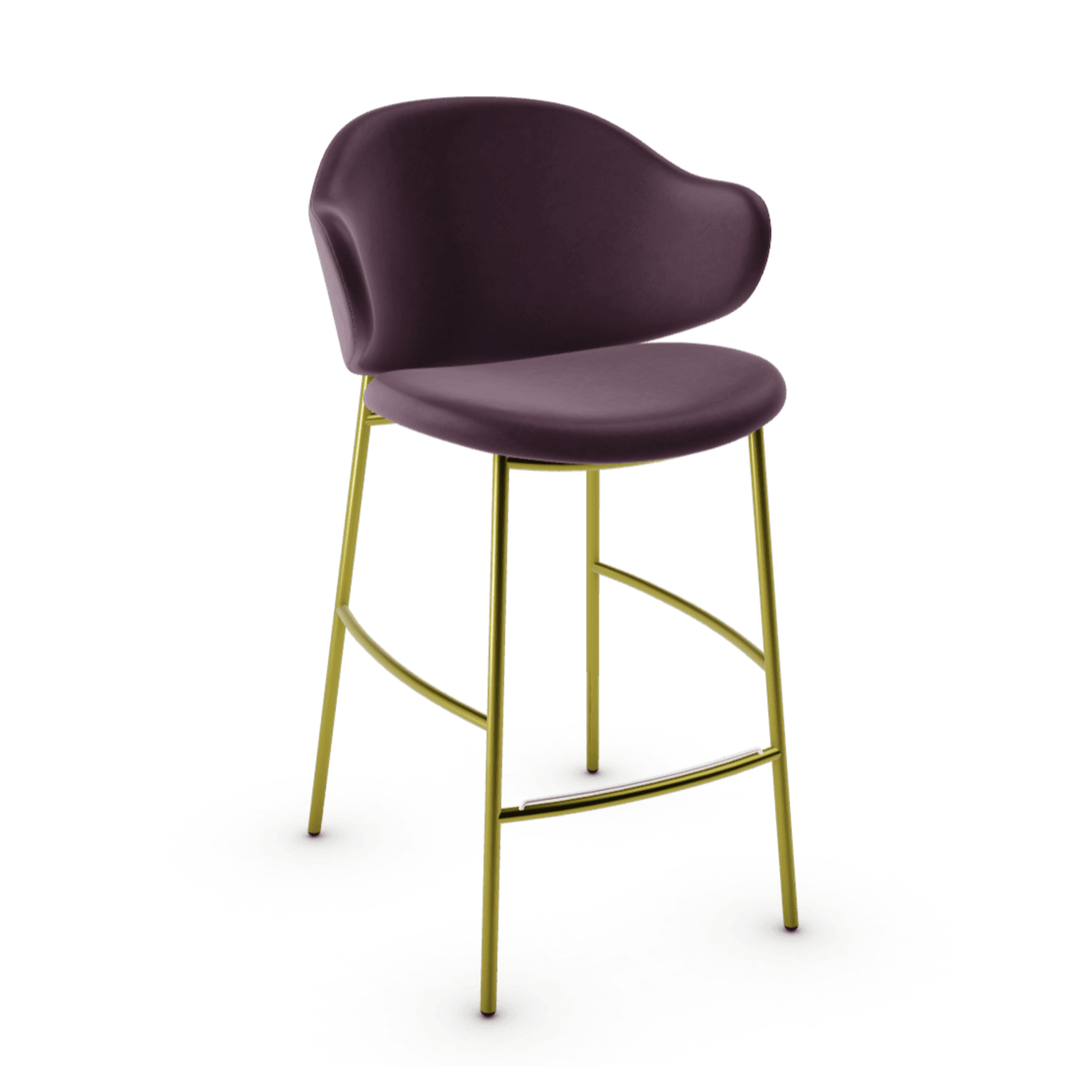 Hoker HOLLY burgundowa ekoskóra Calligaris matowy mosiądz Eye on Design