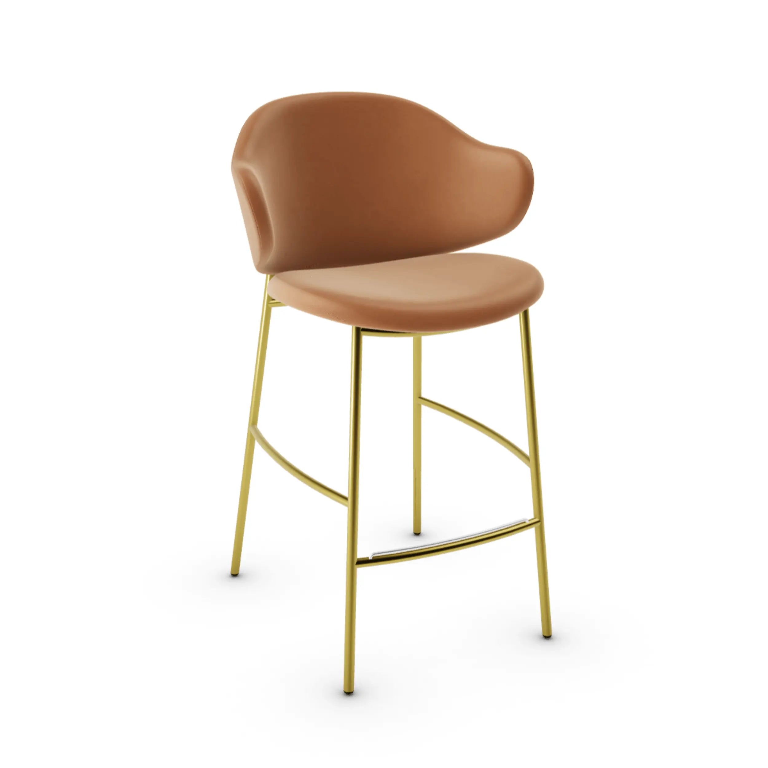 Hoker HOLLY koniakowa ekoskóra – metal, Calligaris
