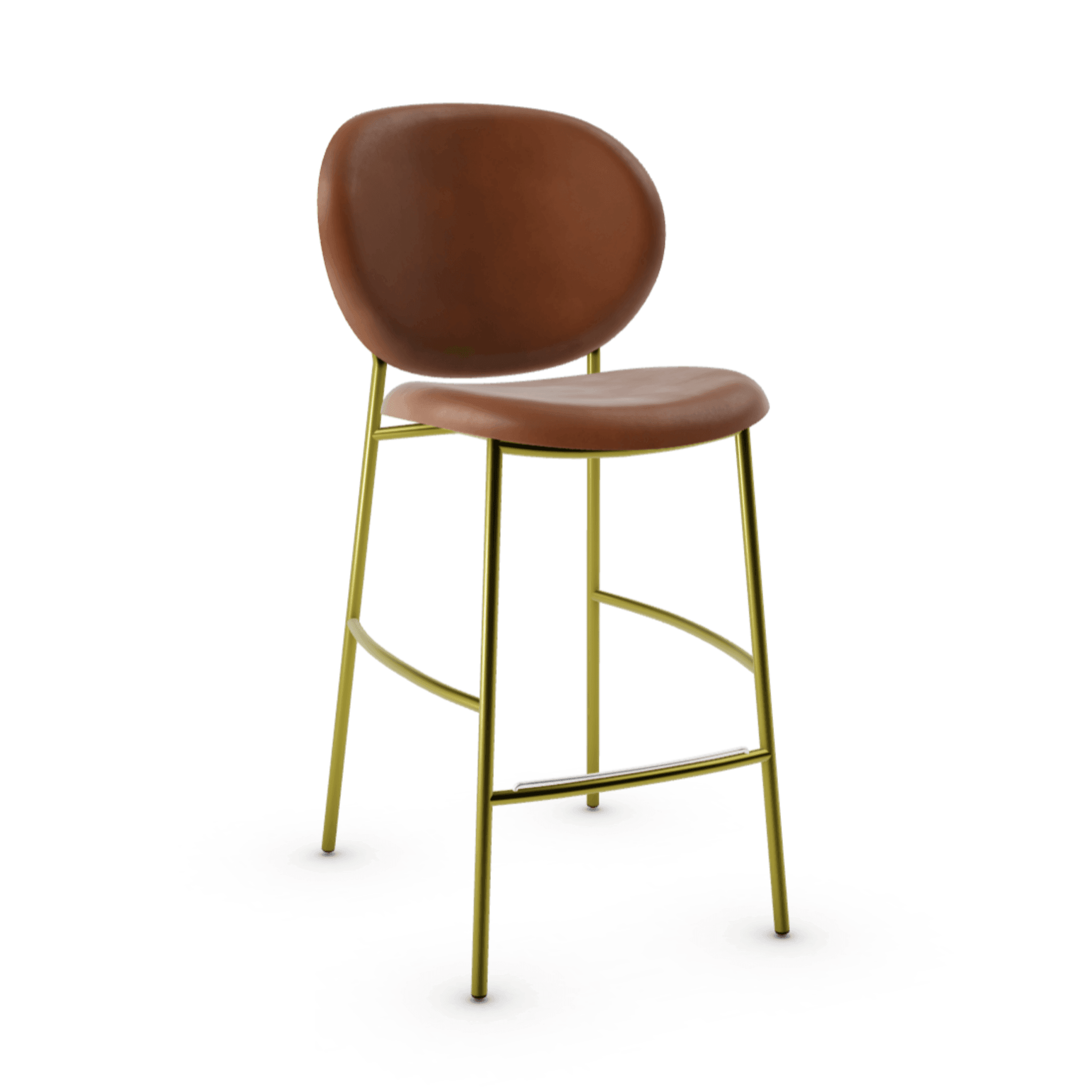 Hoker INÈS brązowy Calligaris matowy mosiądz Eye on Design