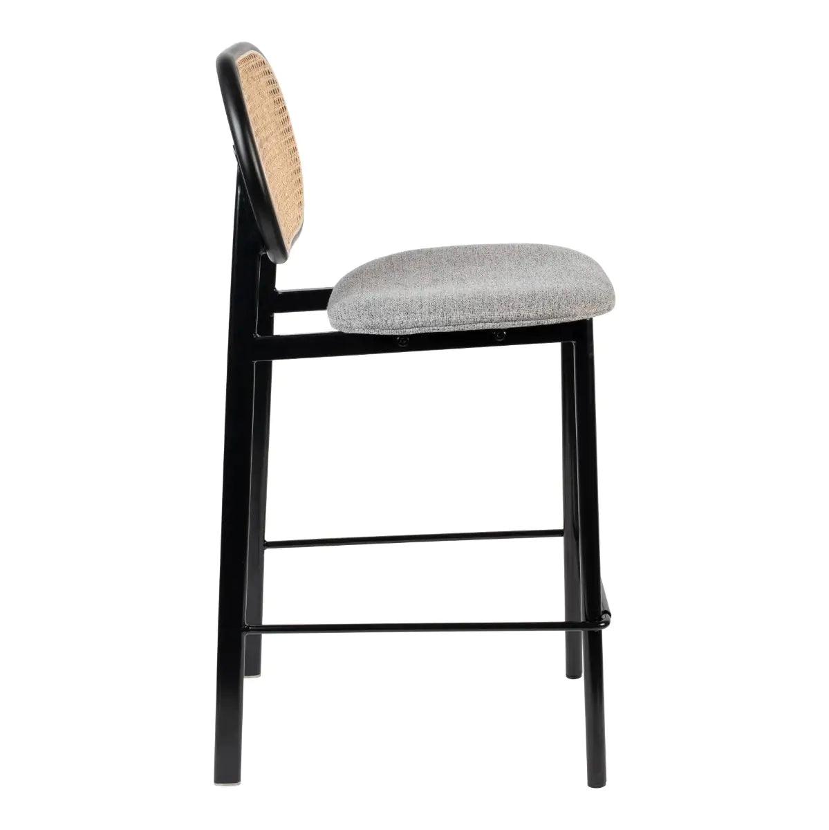 Hoker SPIKE szary z rattanem Zuiver Eye on Design