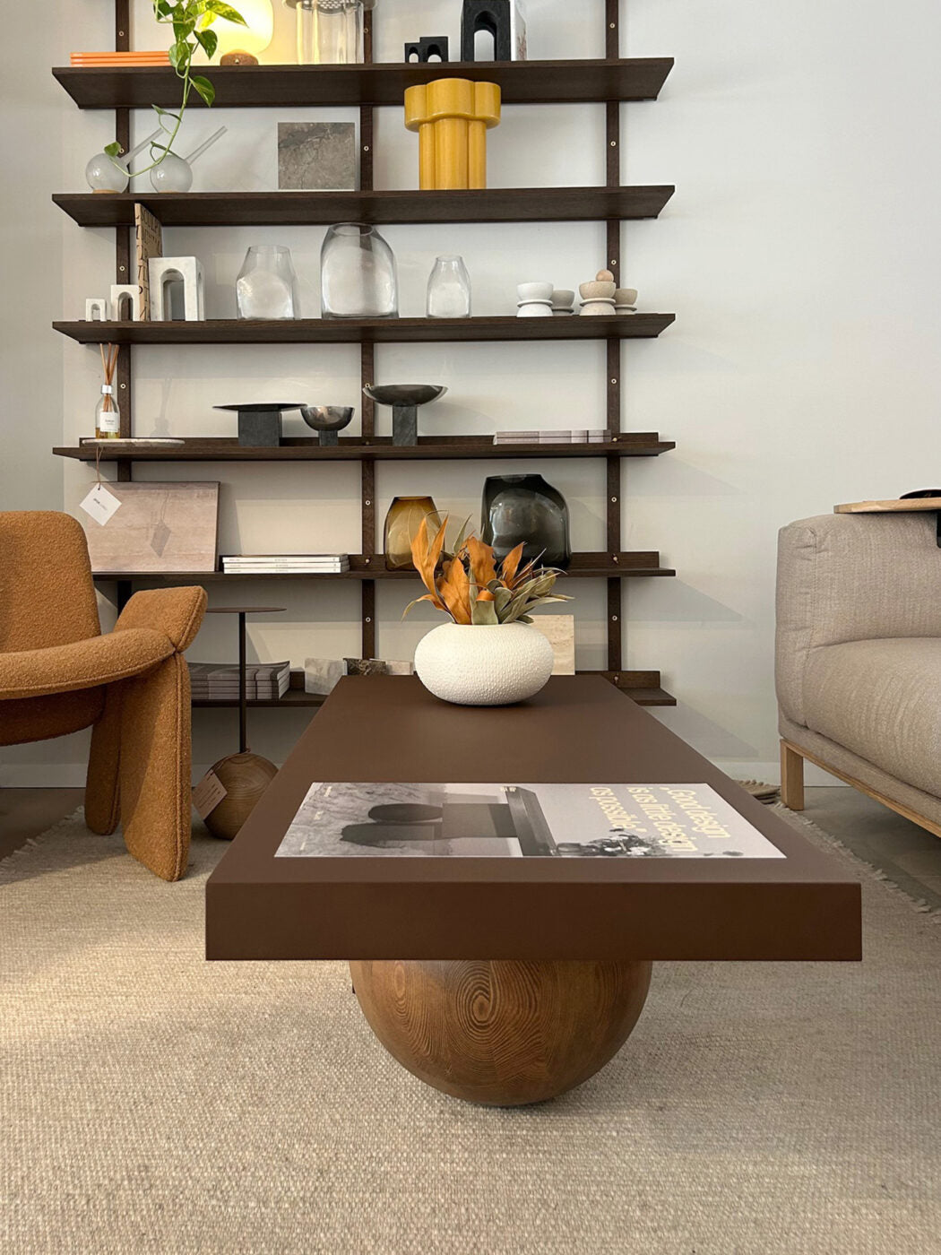 Koffietafel MOORT staal en hout