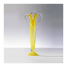 Vase ARGENCOURT gelb geblasenes Glas