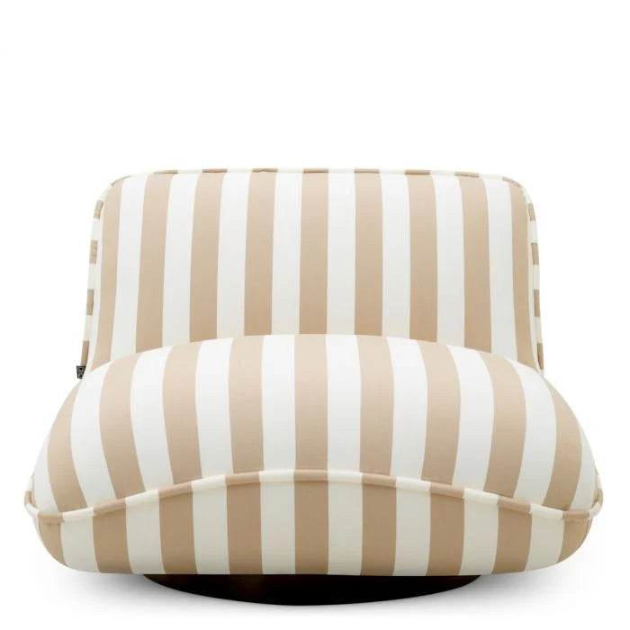 Draaibare buitenfauteuil RELAX wit met crème