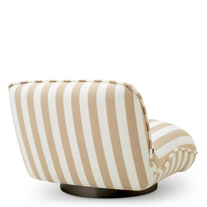 Draaibare buitenfauteuil RELAX wit met crème