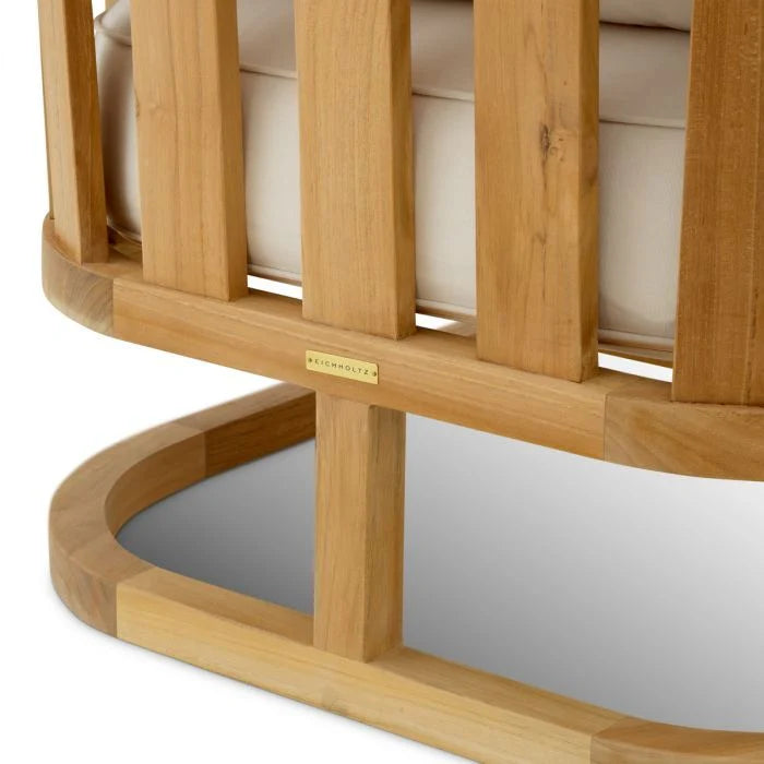 Buitenfauteuil ARUBA crème met houten basis