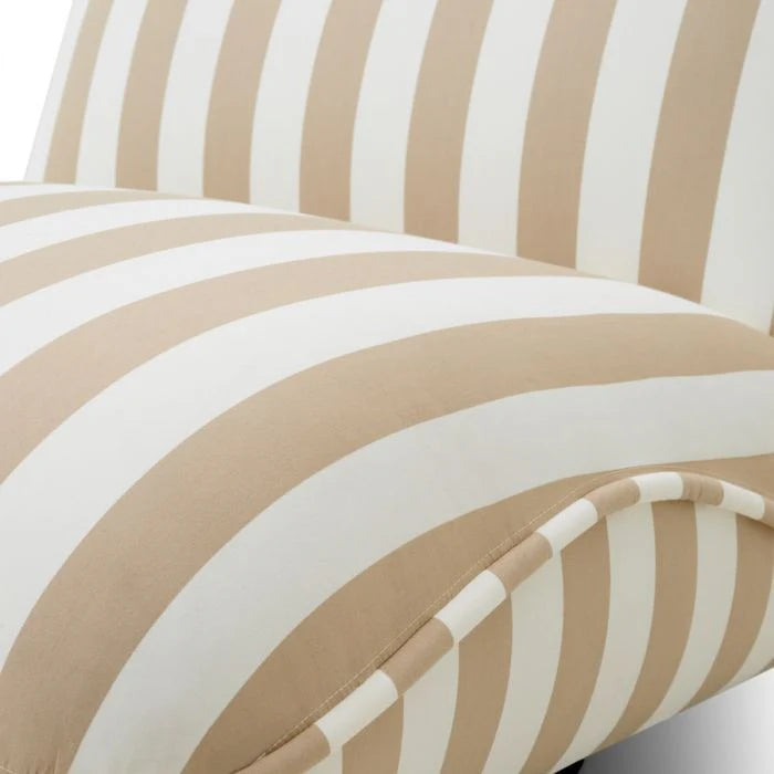 Draaibare buitenfauteuil RELAX wit met crème