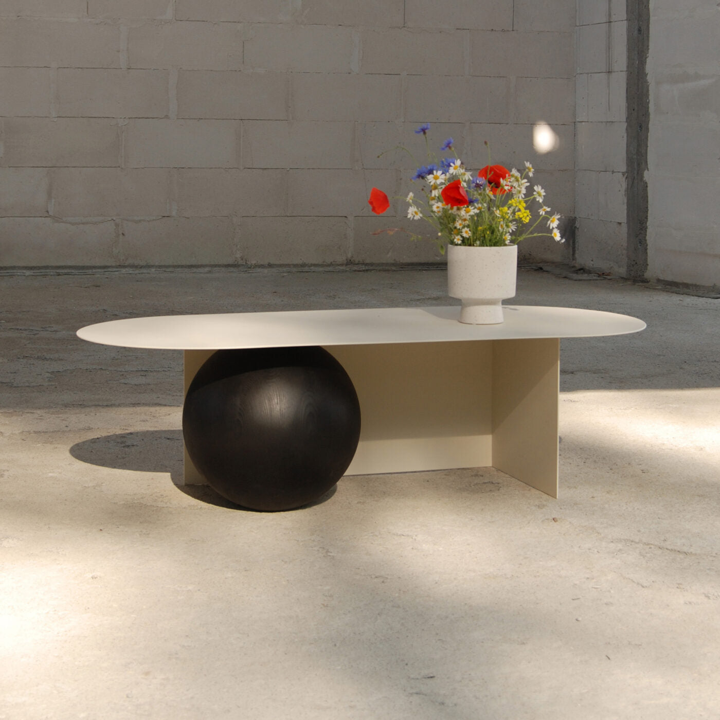 FUKU LONG salontafel van staal en hout