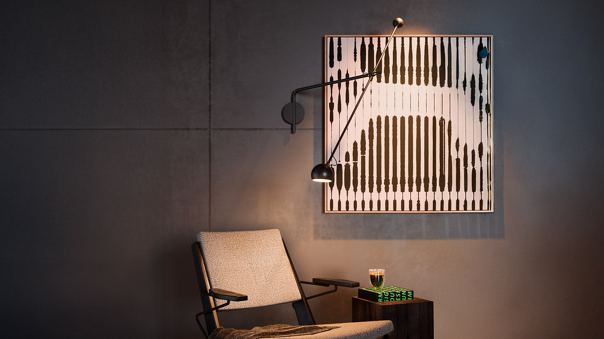 Adjustable Wall Lamp with Arm IXA L Anthracite