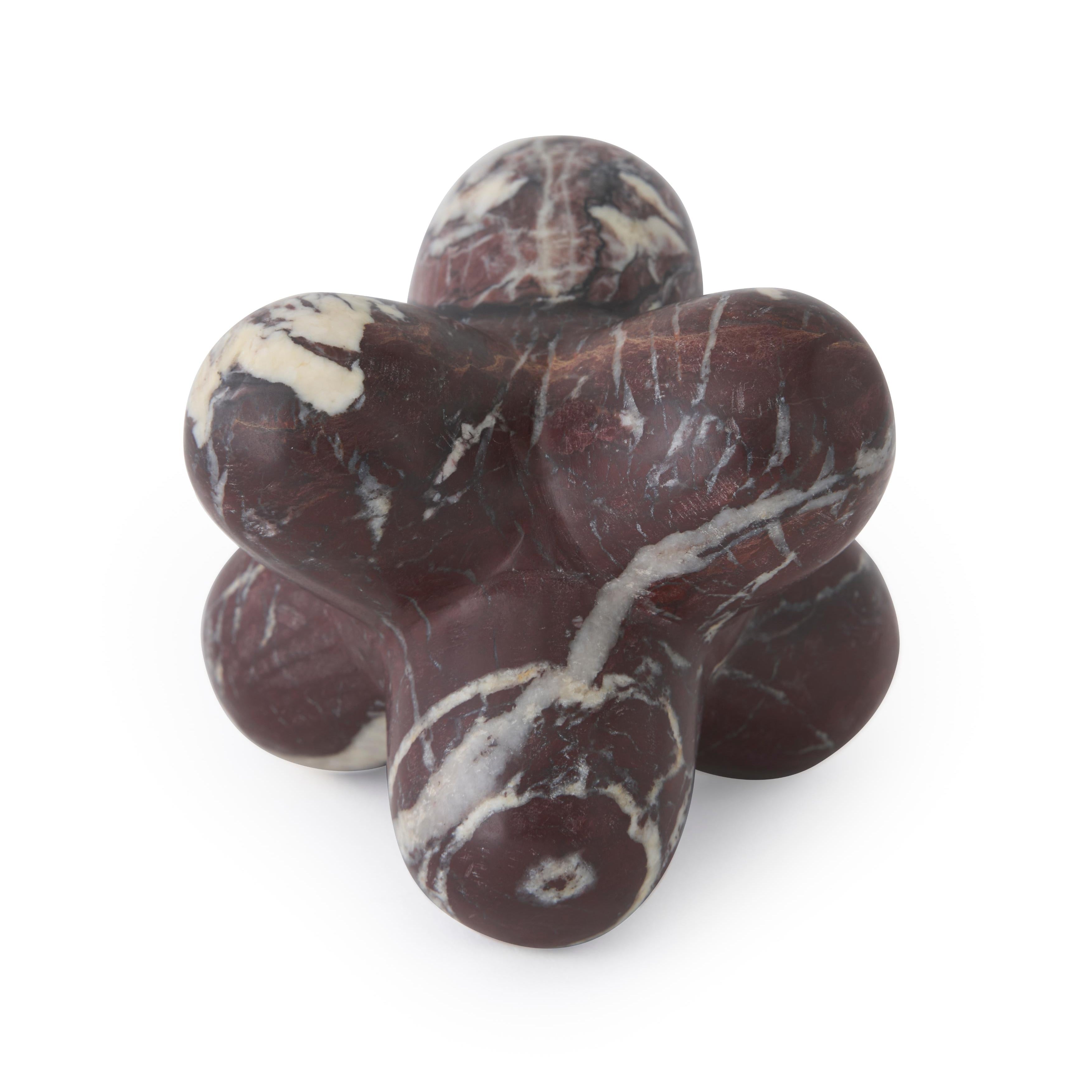 JACK Decoration in Burgundy Marble with Flamingo