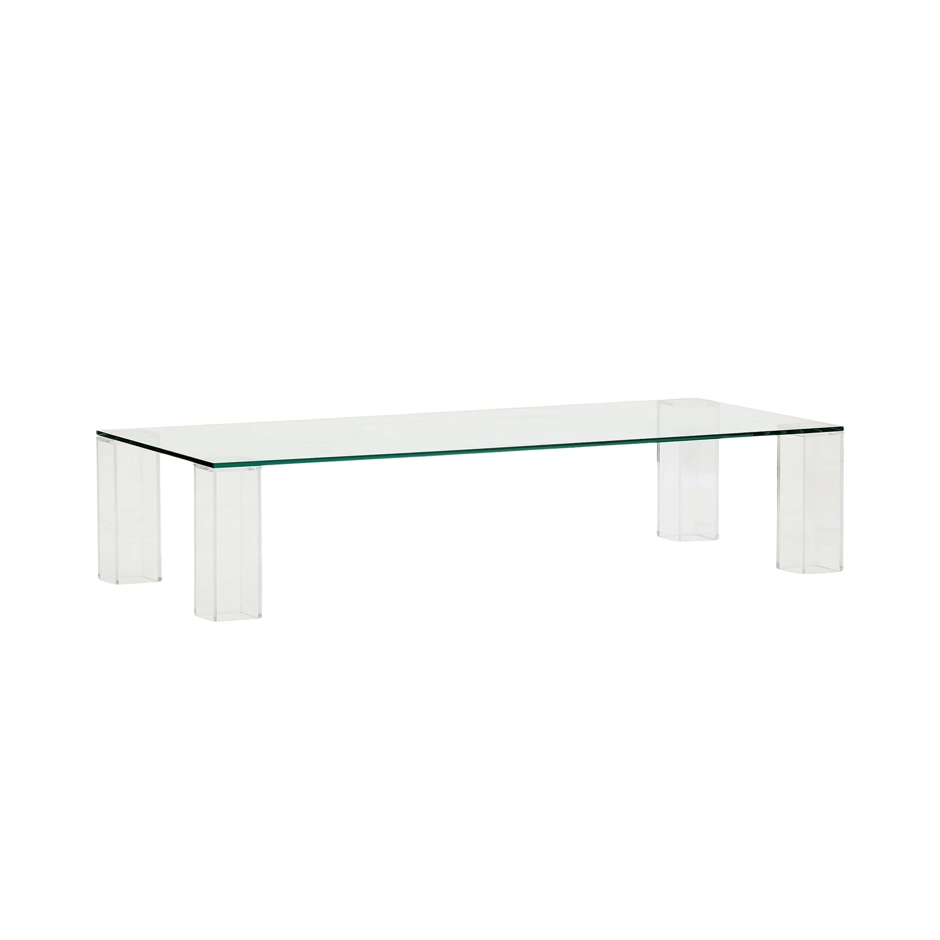 ADULARIA glazen salontafel van gehard transparant glas