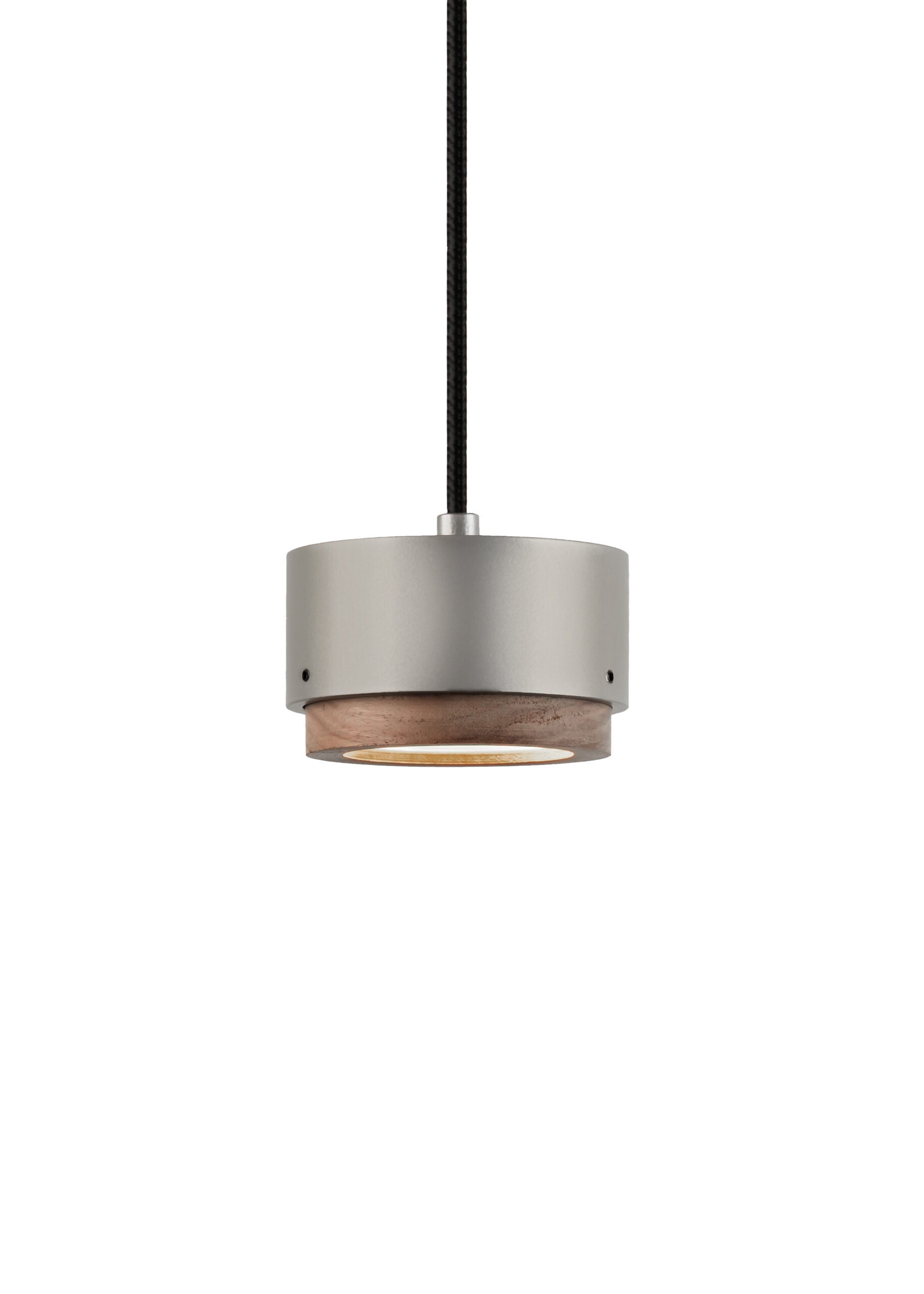 JUBI Aluminium Pendelleuchte mit Walnussholz