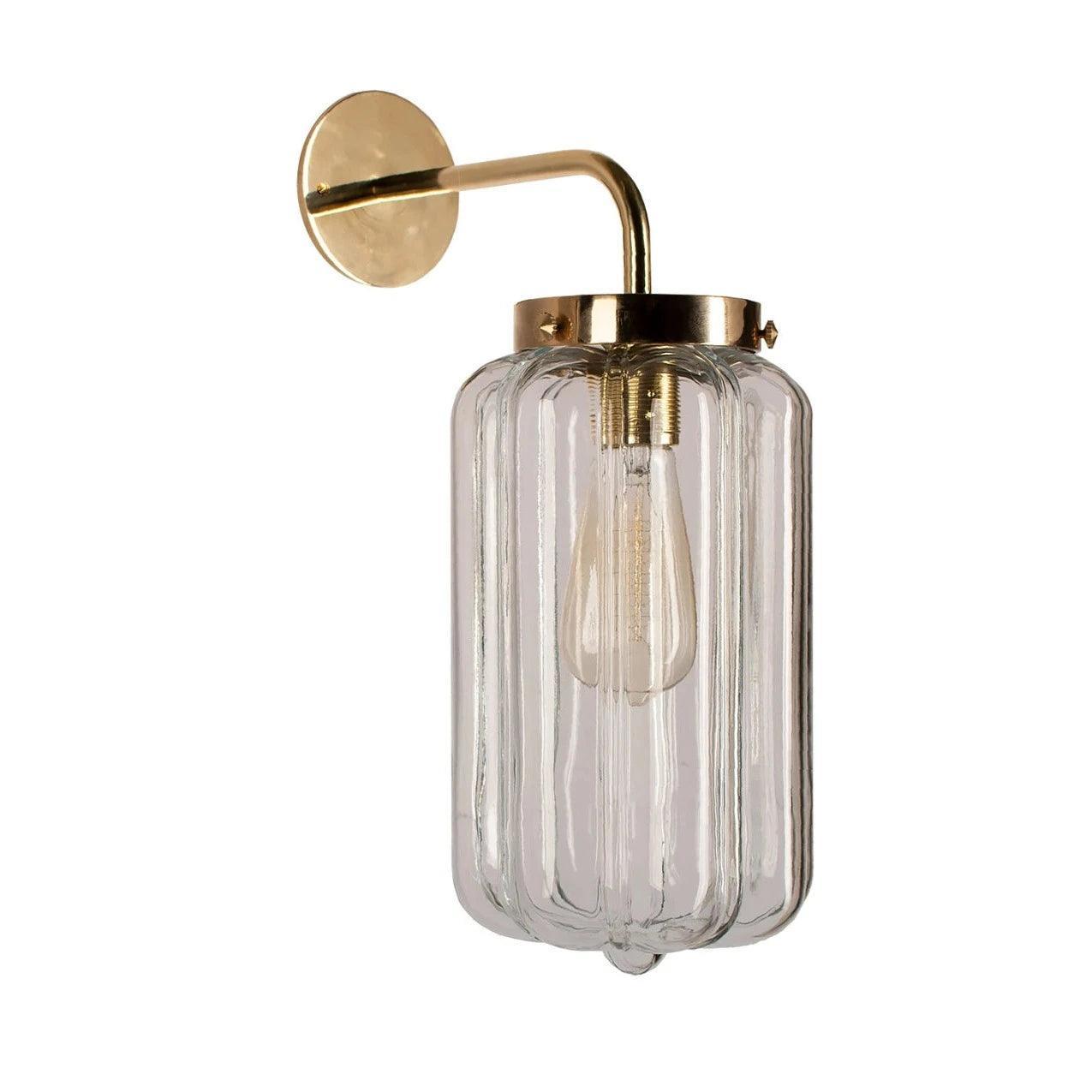 Kinkiet DECO mosiężny Embassy Interiors jasny płaskie Eye on Design