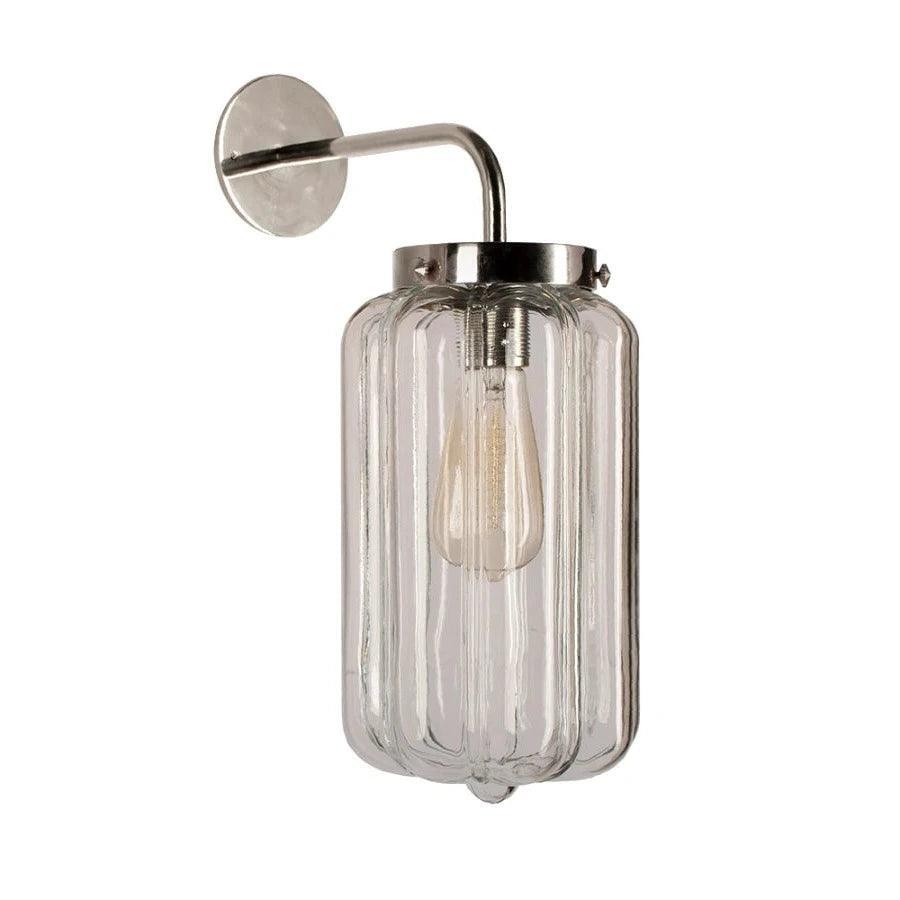 Kinkiet DECO nikiel Embassy Interiors jasny płaskie Eye on Design