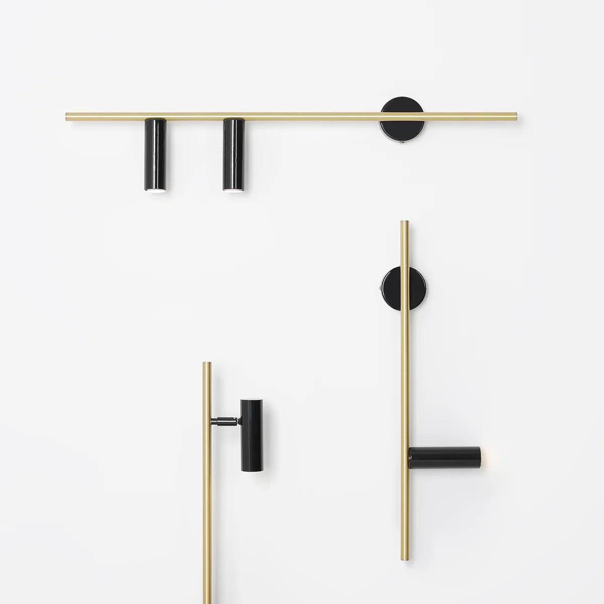 Kinkiet lewostronny TREVO DUO czarny z mosiężnym wykończeniem Artera Eye on Design