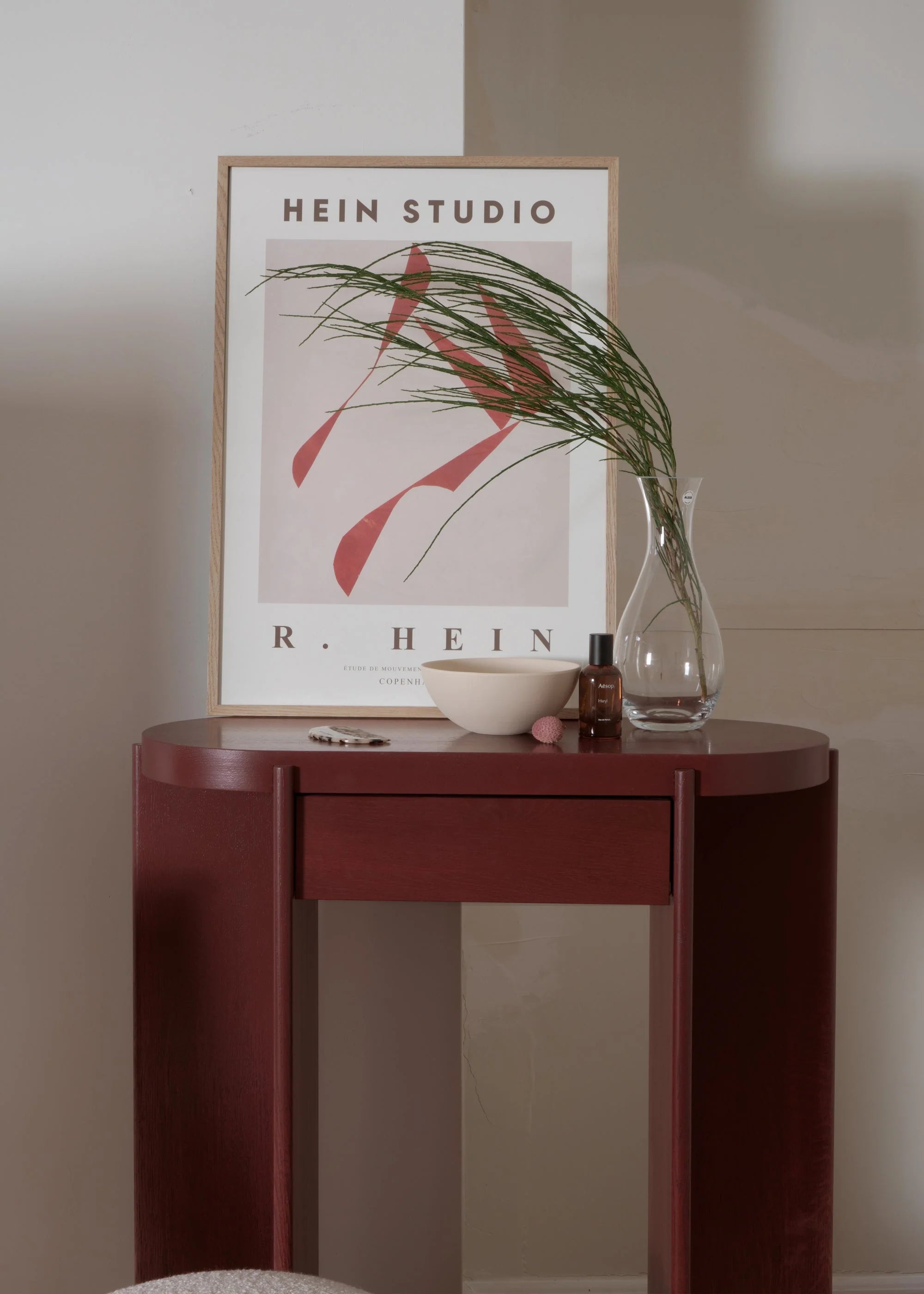 Konsola KIRU kobaltblauw eikenhout