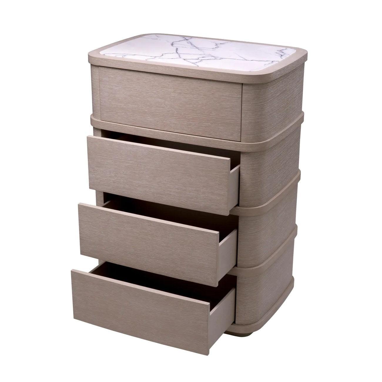 Komoda CABANA fornir dębowy z marmurem bianco Eichholtz Eye on Design