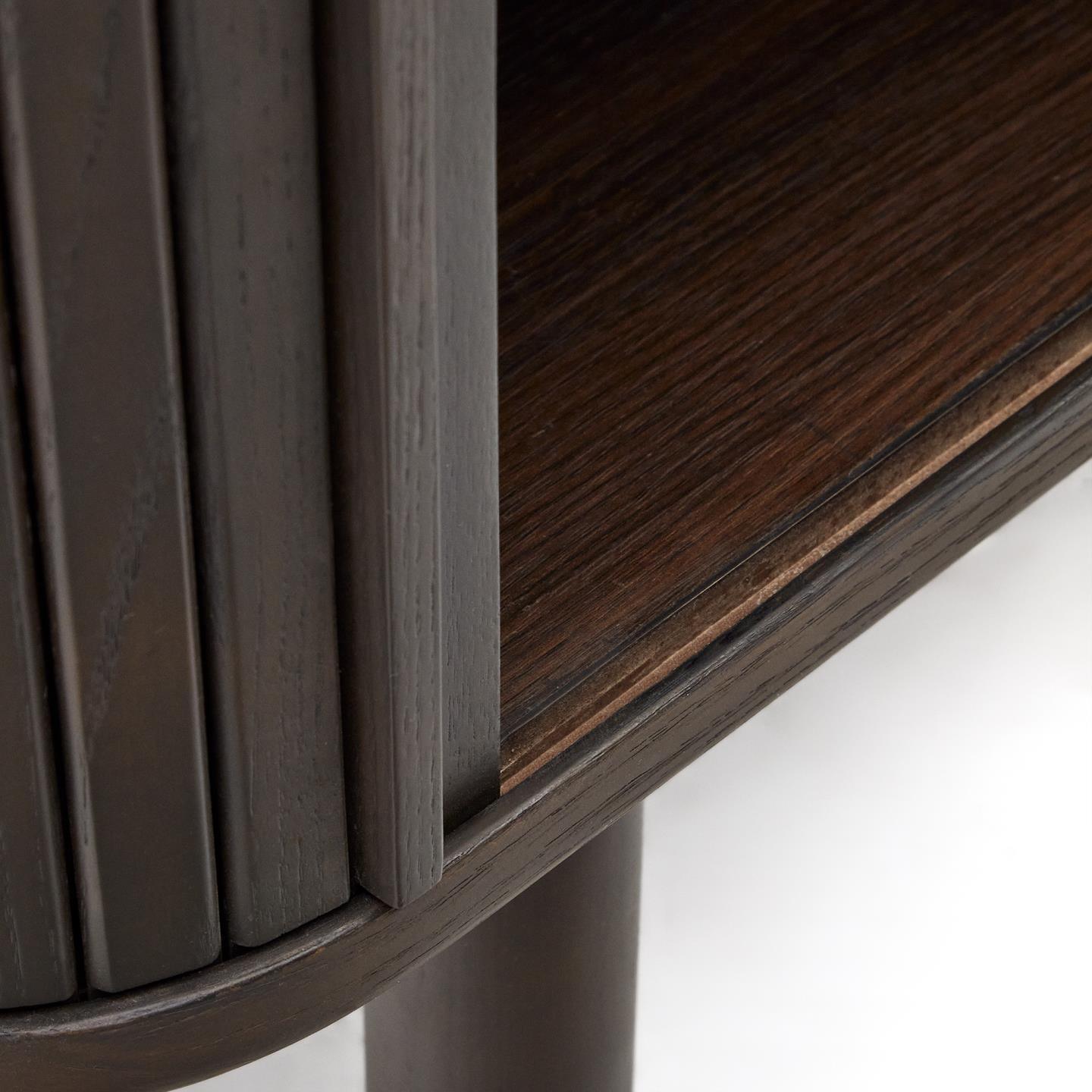 Komoda wysoka MAILEN ciemnobrązowa okleina jesionowa La Forma Eye on Design