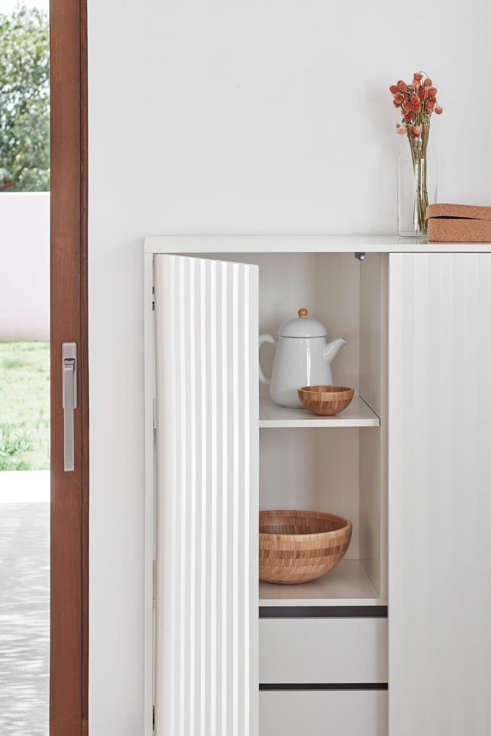 Komoda wysoka SIERRA biały Teulat Eye on Design