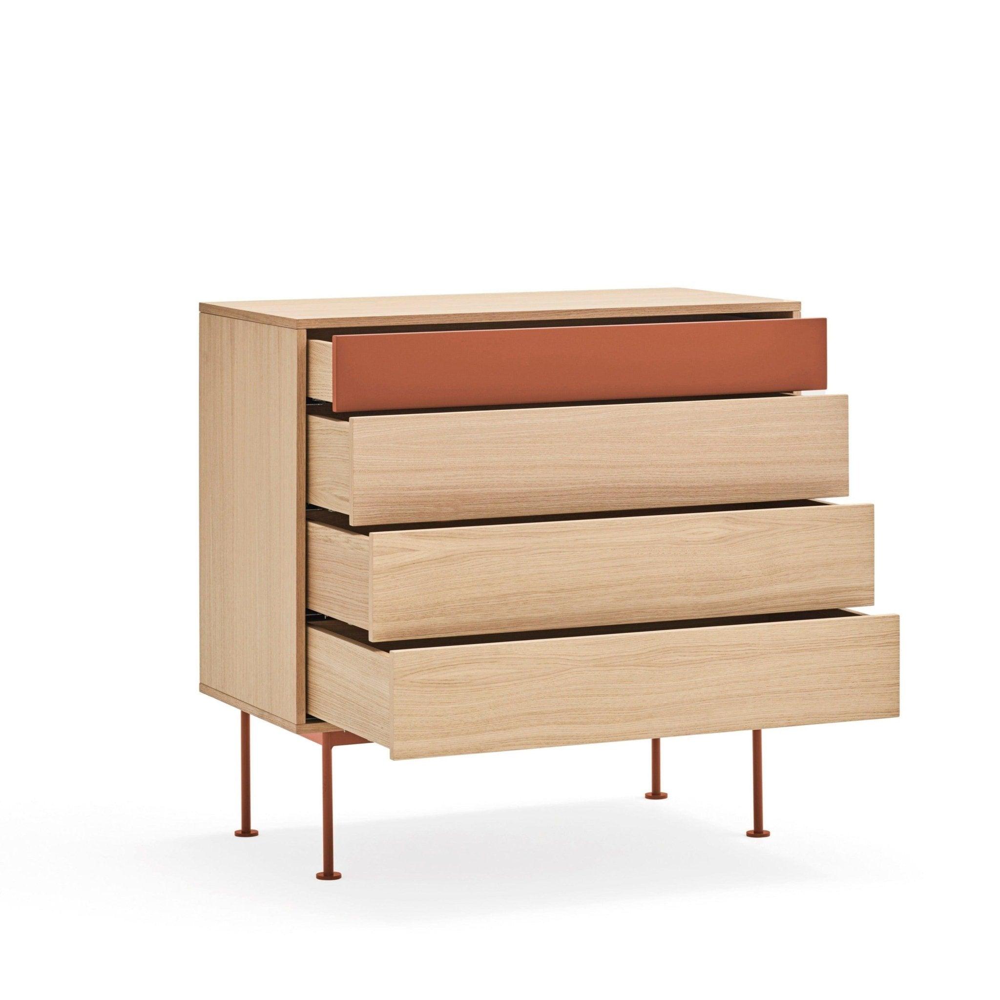 Komoda wysoka YOKO czerwony Teulat Eye on Design