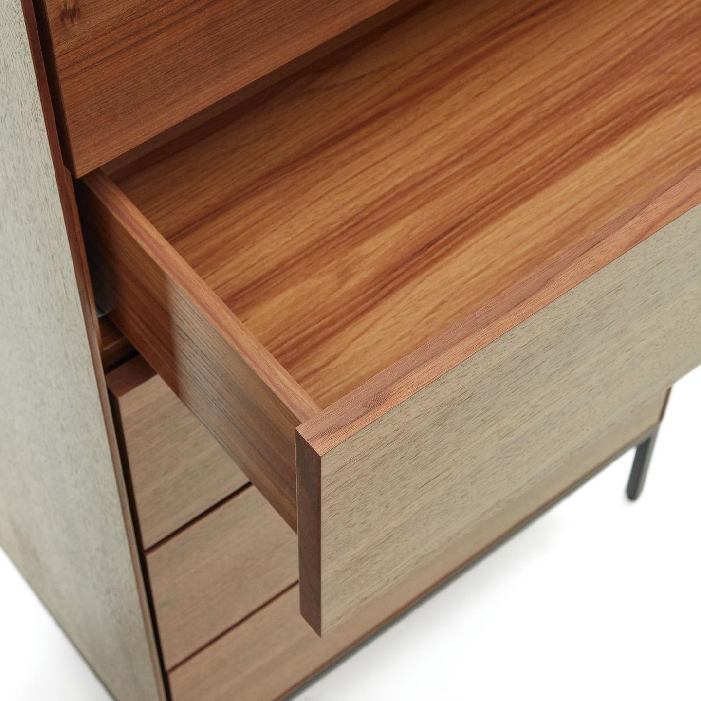 Komoda wysoka z szufladami VEDRANA fornir orzechowy La Forma Eye on Design