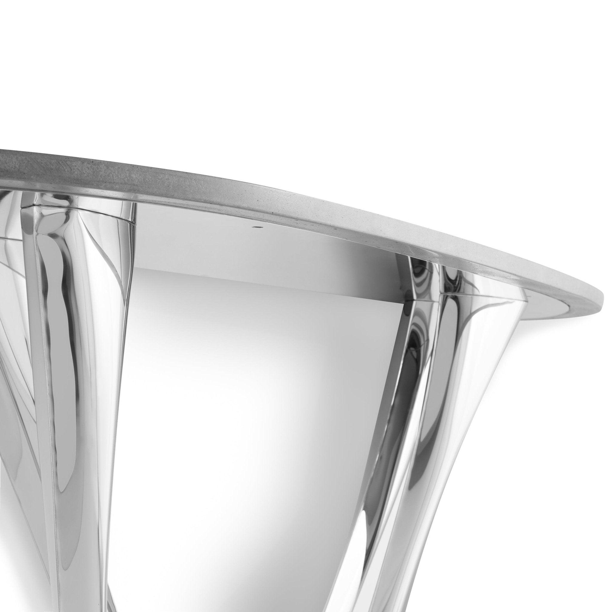 Konsola G-CONSOLE DUO polerowana stal z betonowym blatem Zieta Studio Eye on Design