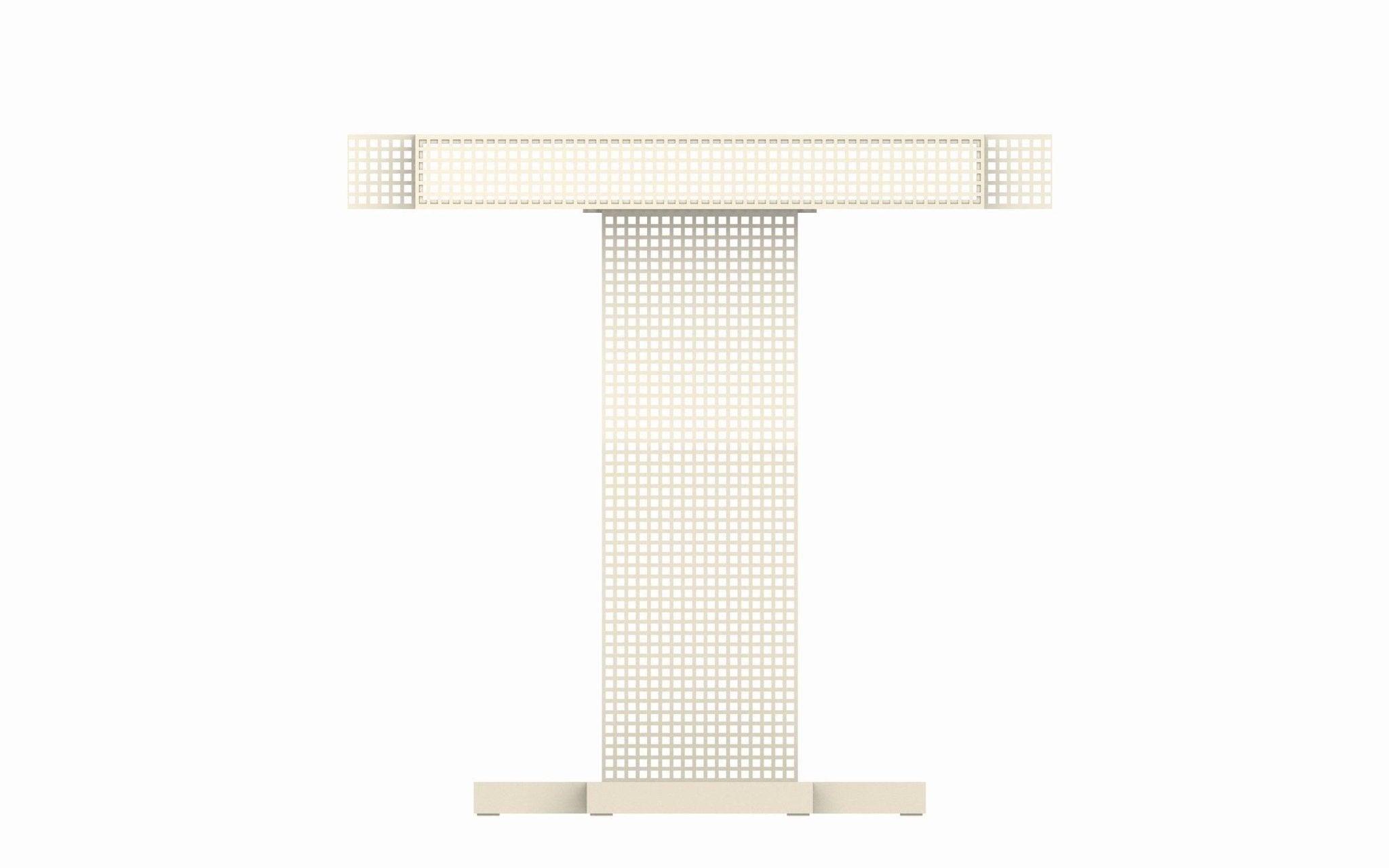 Konsola METROPOLIS stalowy Mati Sipiora Biały Eye on Design