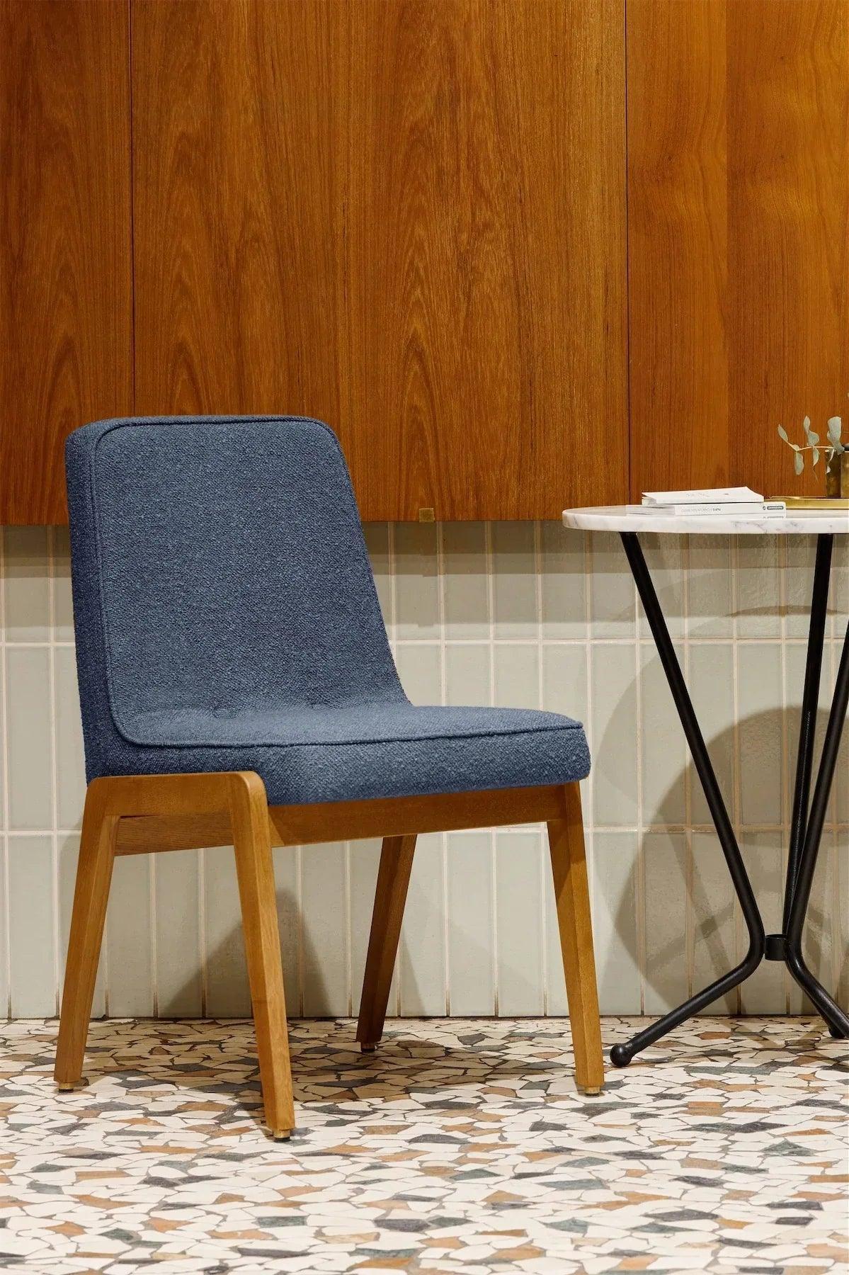 Krzesło 200-125 VAR żółty w tkaninie Boucle Mustard 366 concept Eye on Design