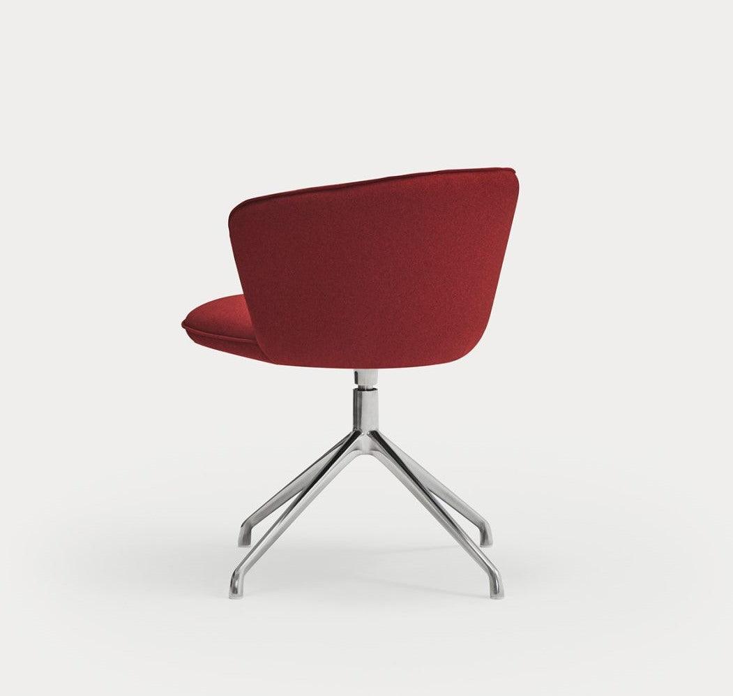 Krzesło ADD czerwony z chromowaną podstawą Teulat Eye on Design