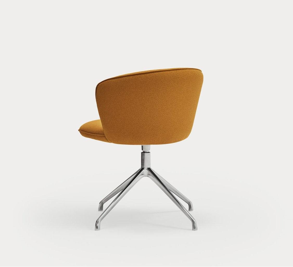Krzesło ADD musztardowy z chromowaną podstawą Teulat Eye on Design