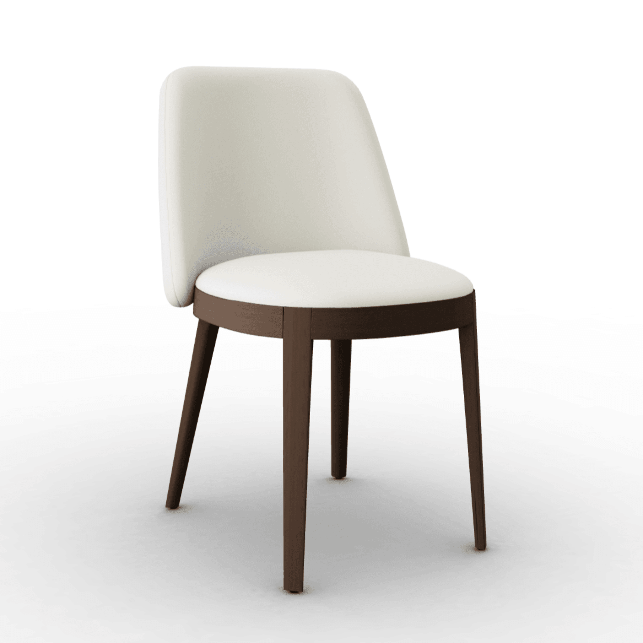 Krzesło ADÈL boucle kremowy Calligaris ciemnobrązowa Eye on Design