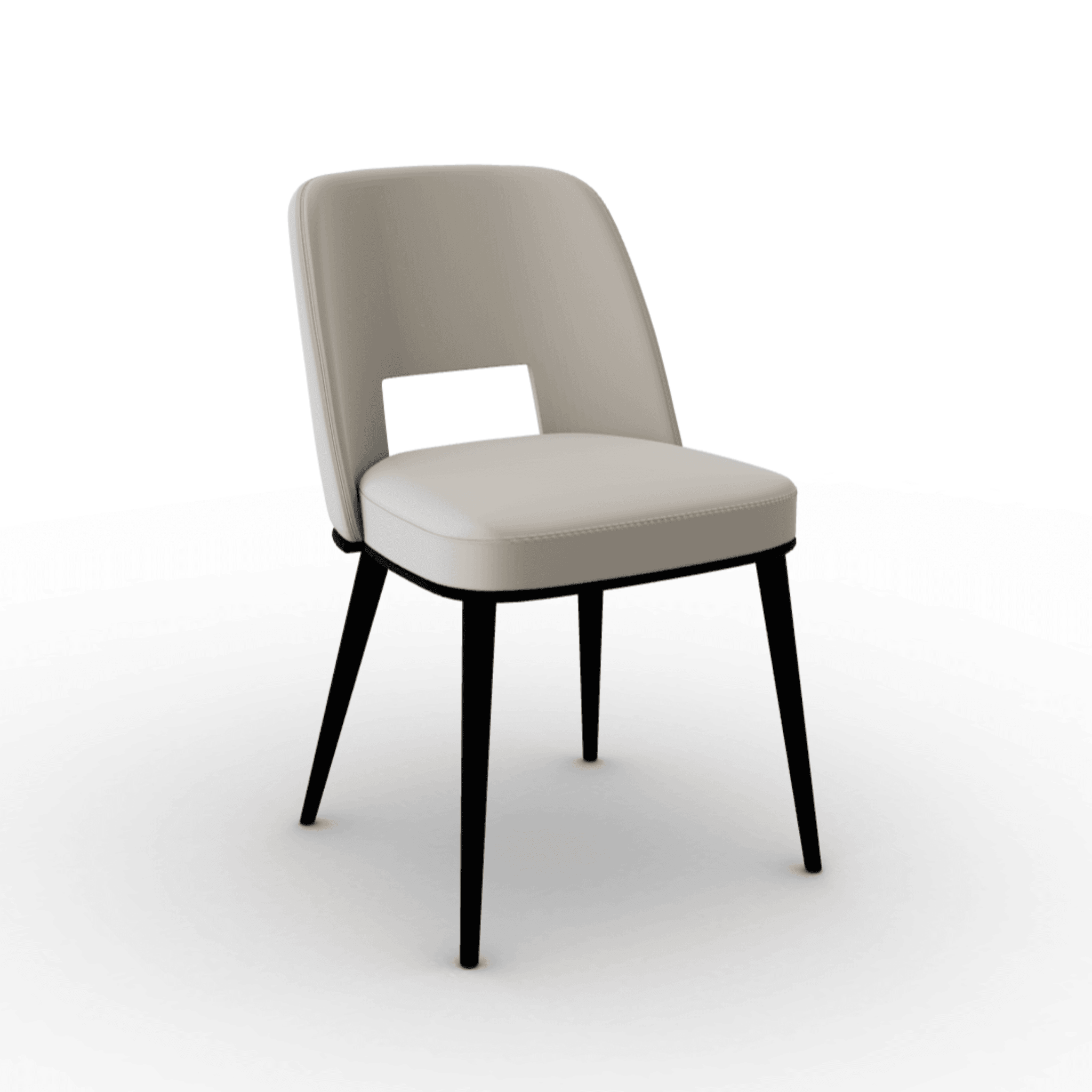 Krzesło aksamitne FOYER kremowy z metalową podstawą Calligaris matowa czerń Eye on Design