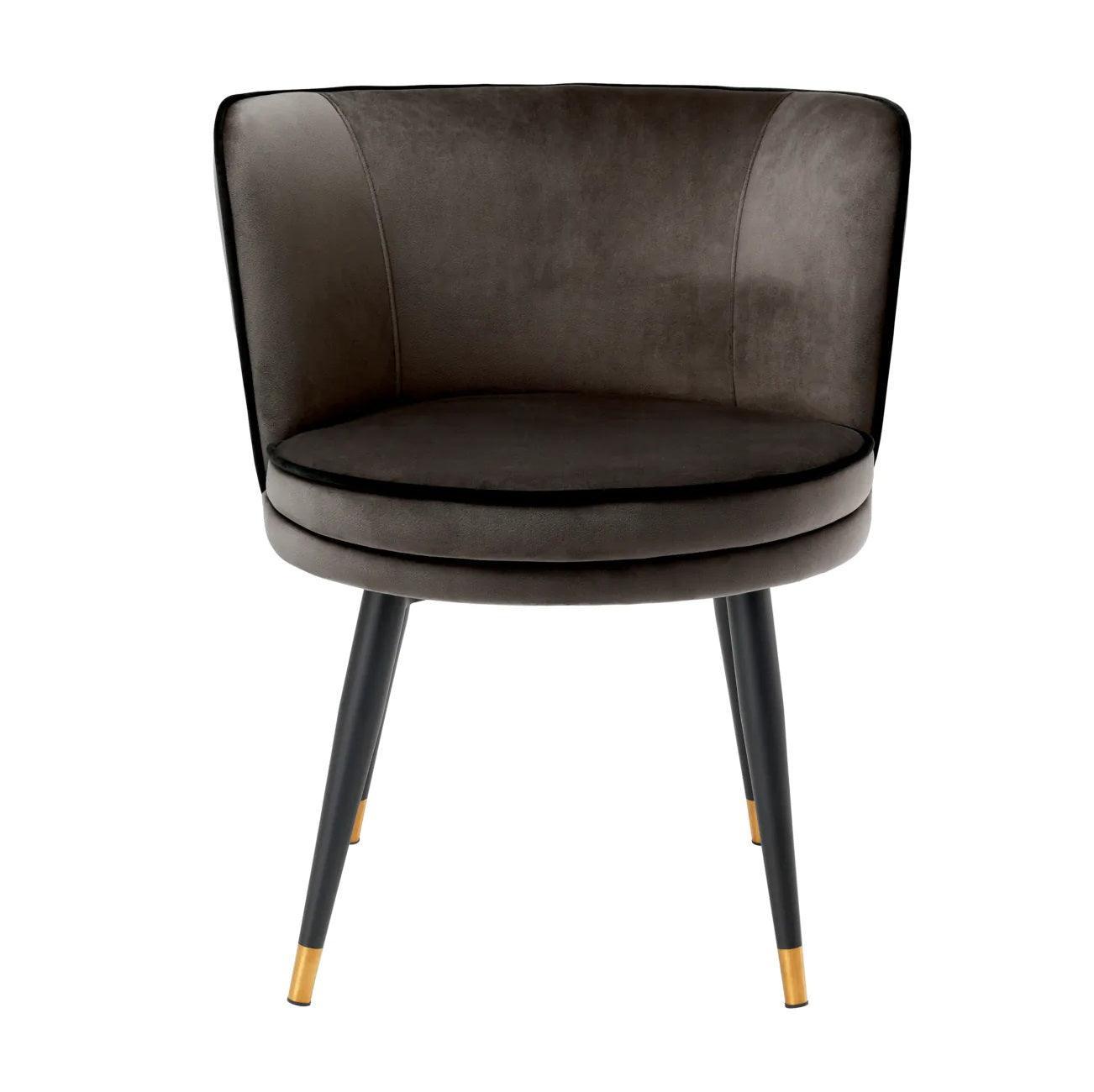 Krzesło aksamitne GRENADA szary Eichholtz Eye on Design