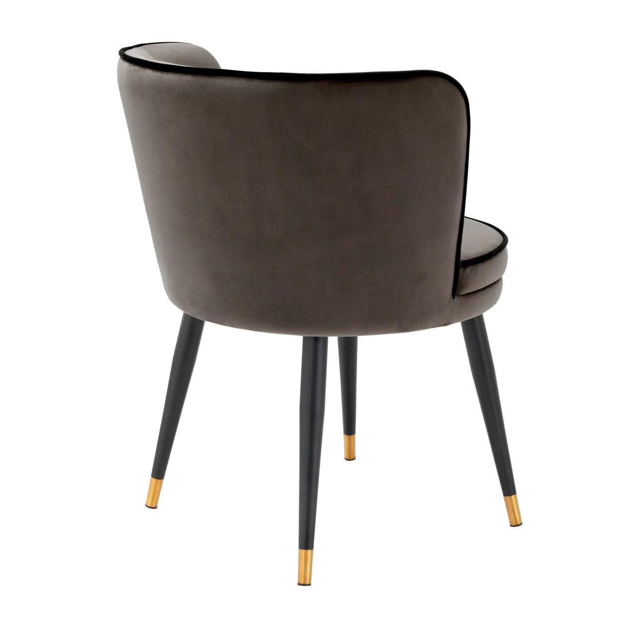 Krzesło aksamitne GRENADA szary Eichholtz Eye on Design