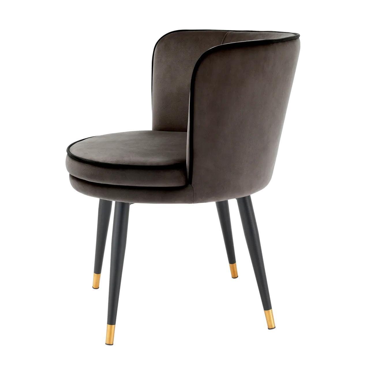 Krzesło aksamitne GRENADA szary Eichholtz Eye on Design