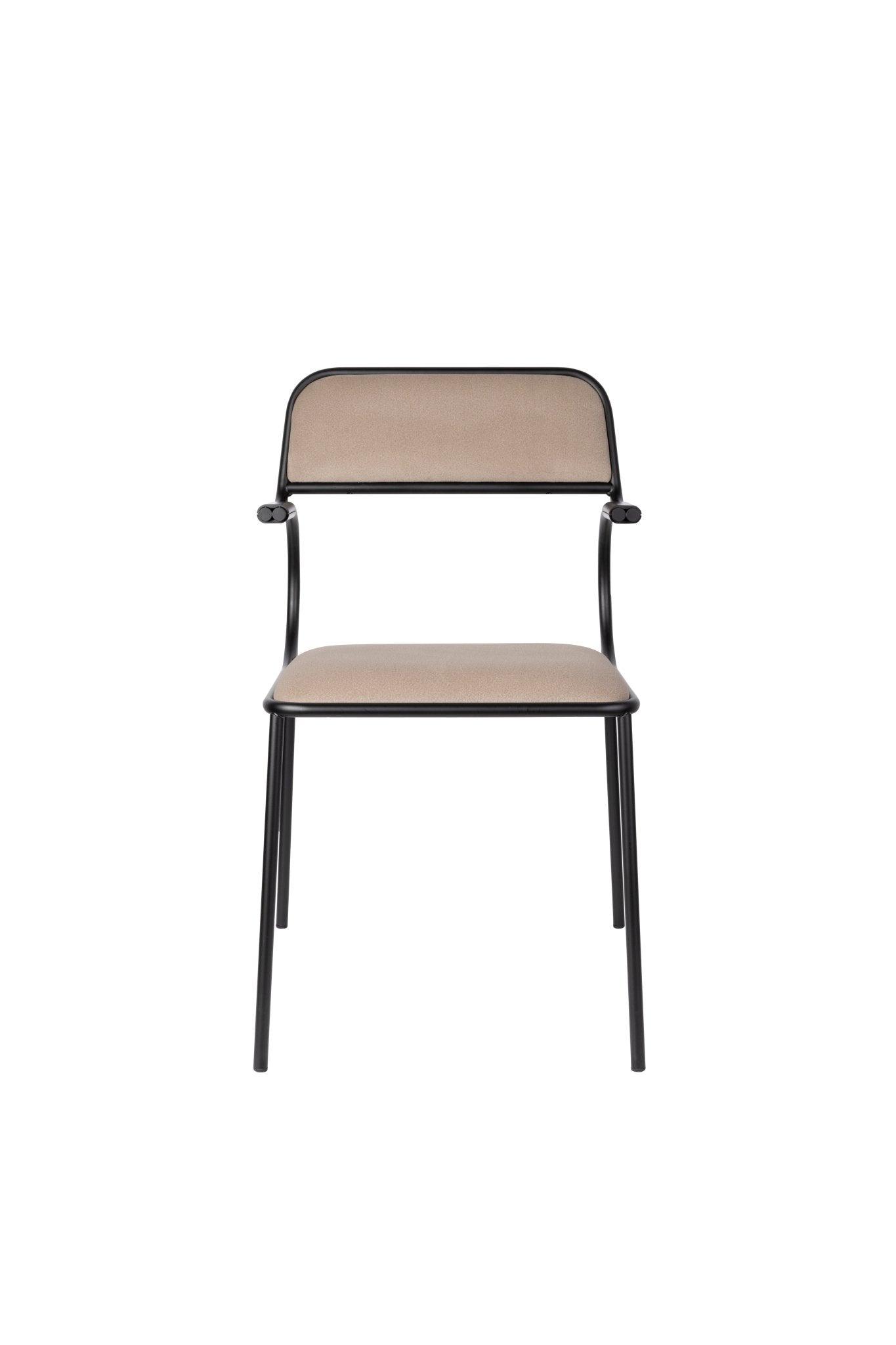 Krzesło ALBA beżowy z czarną podstawą Zuiver Eye on Design