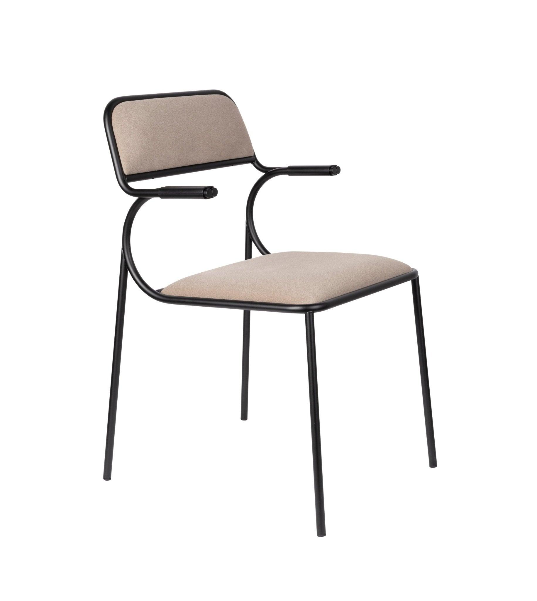 Krzesło ALBA beżowy z czarną podstawą Zuiver Eye on Design