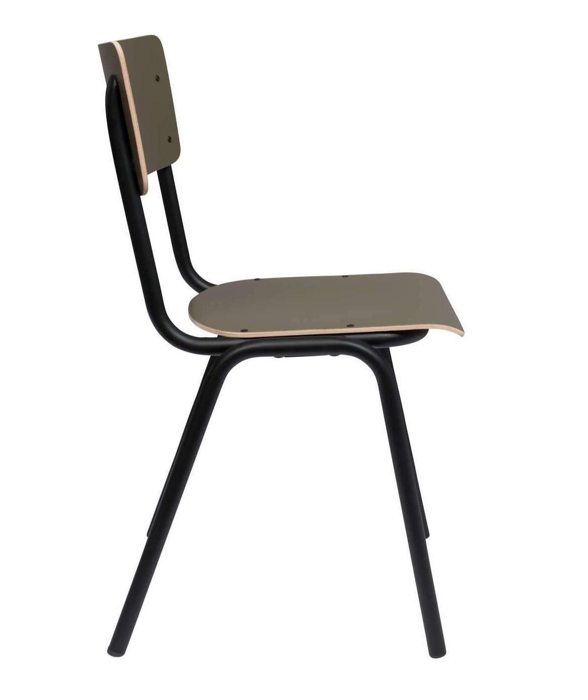 Krzesło BACK TO SCHOOL oliwkowy Zuiver Eye on Design